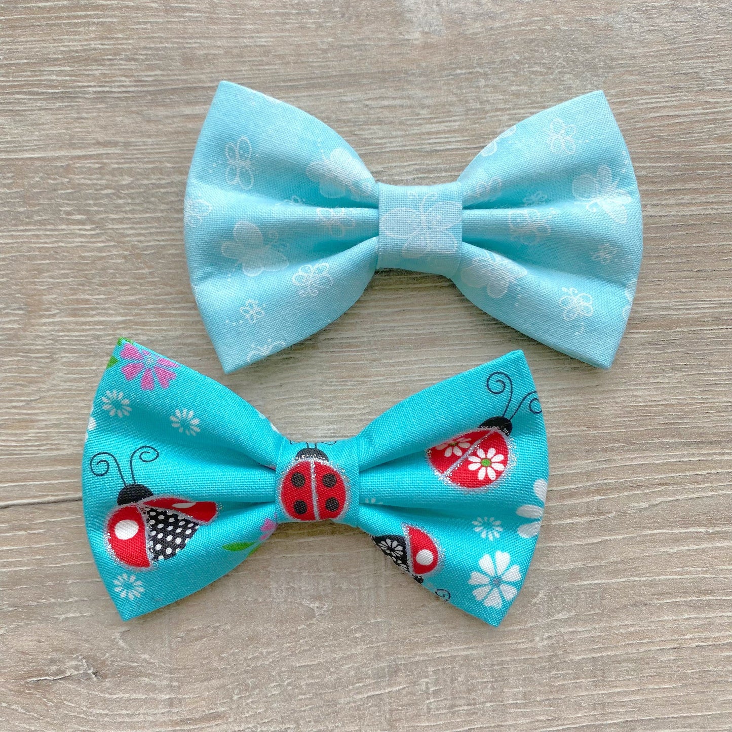 Flower Ladybug Dog Bowtie, pet accessories, bow ties, spring dog accessories, dog collar, pet bow tie