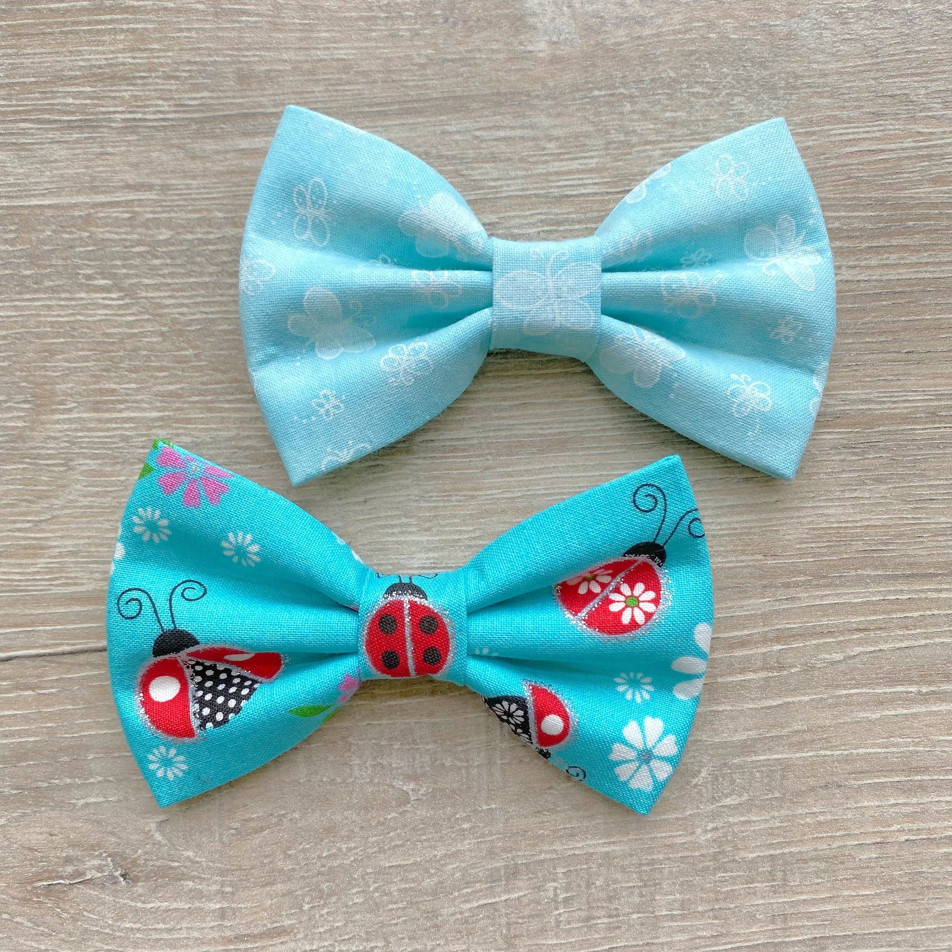 Flower Ladybug Dog Bowtie, pet accessories, bow ties, spring dog accessories, dog collar, pet bow tie