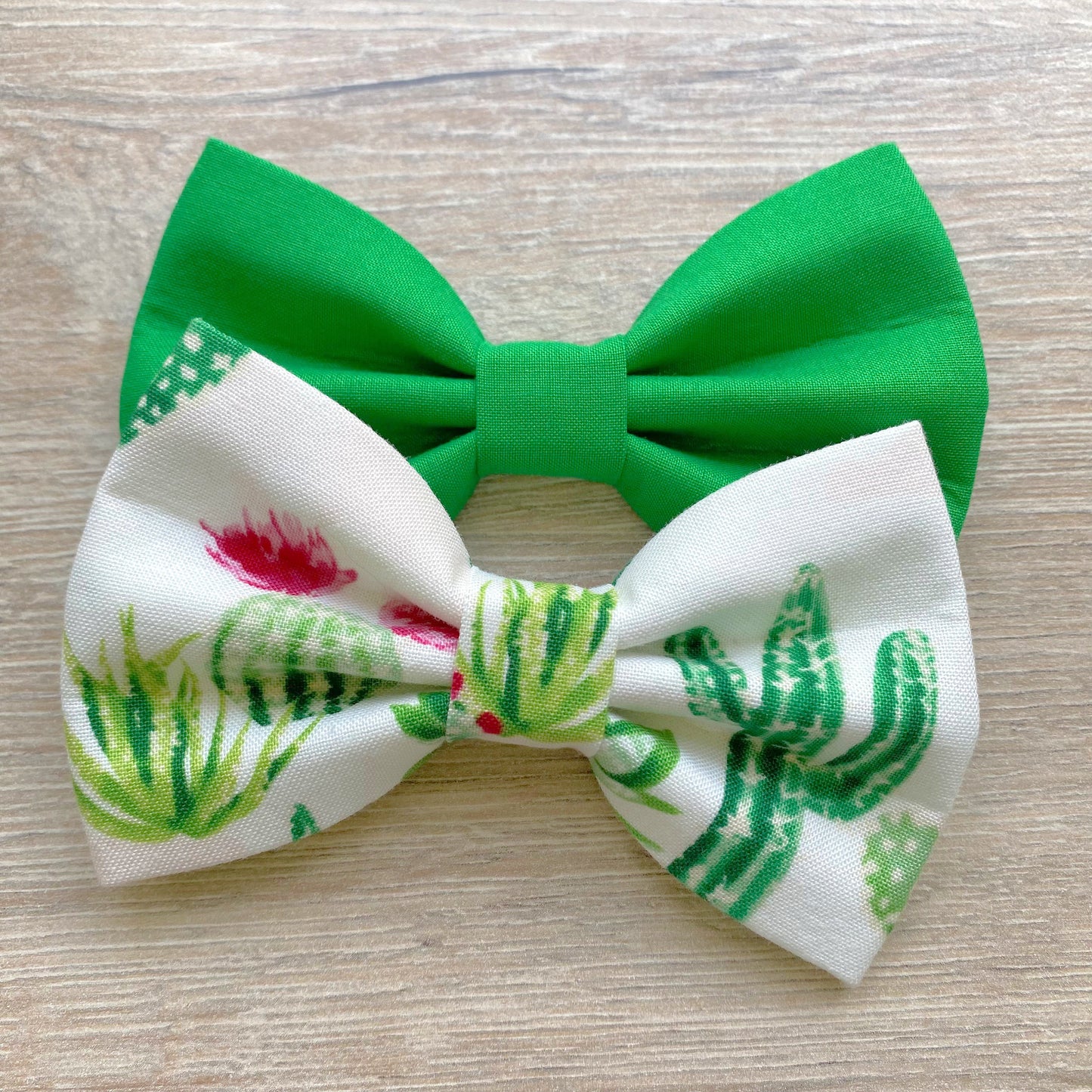Cacti Dog Bowtie, Handmade Cotton Pet Bow Tie