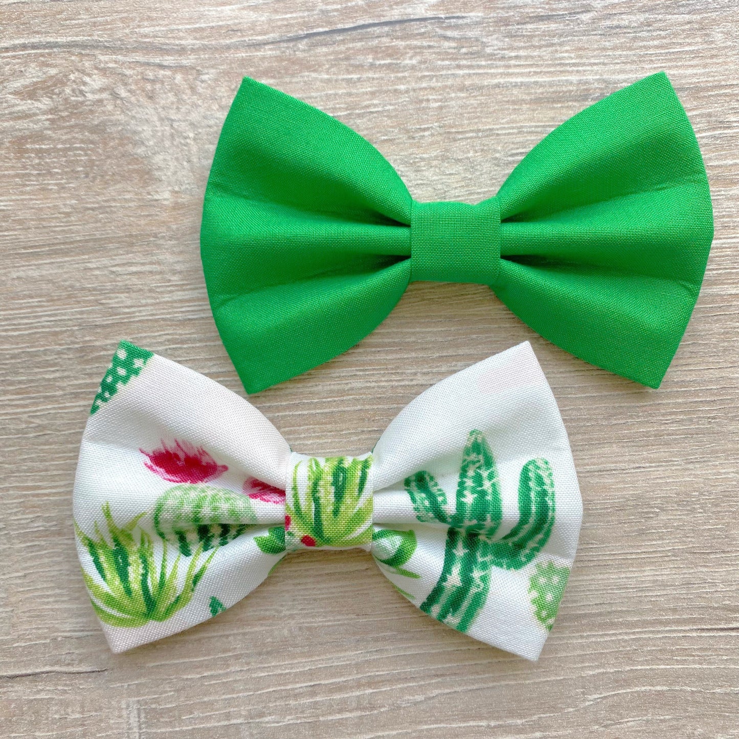Cacti Dog Bowtie, Handmade Cotton Pet Bow Tie