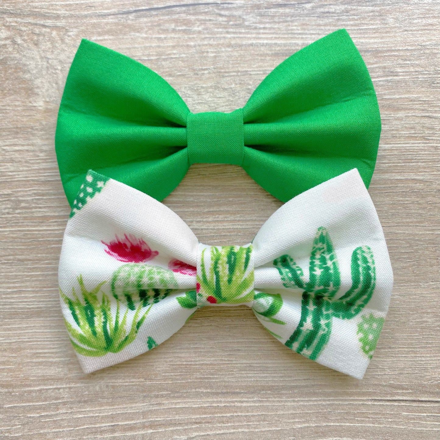 Cacti Dog Bowtie, Handmade Cotton Pet Bow Tie