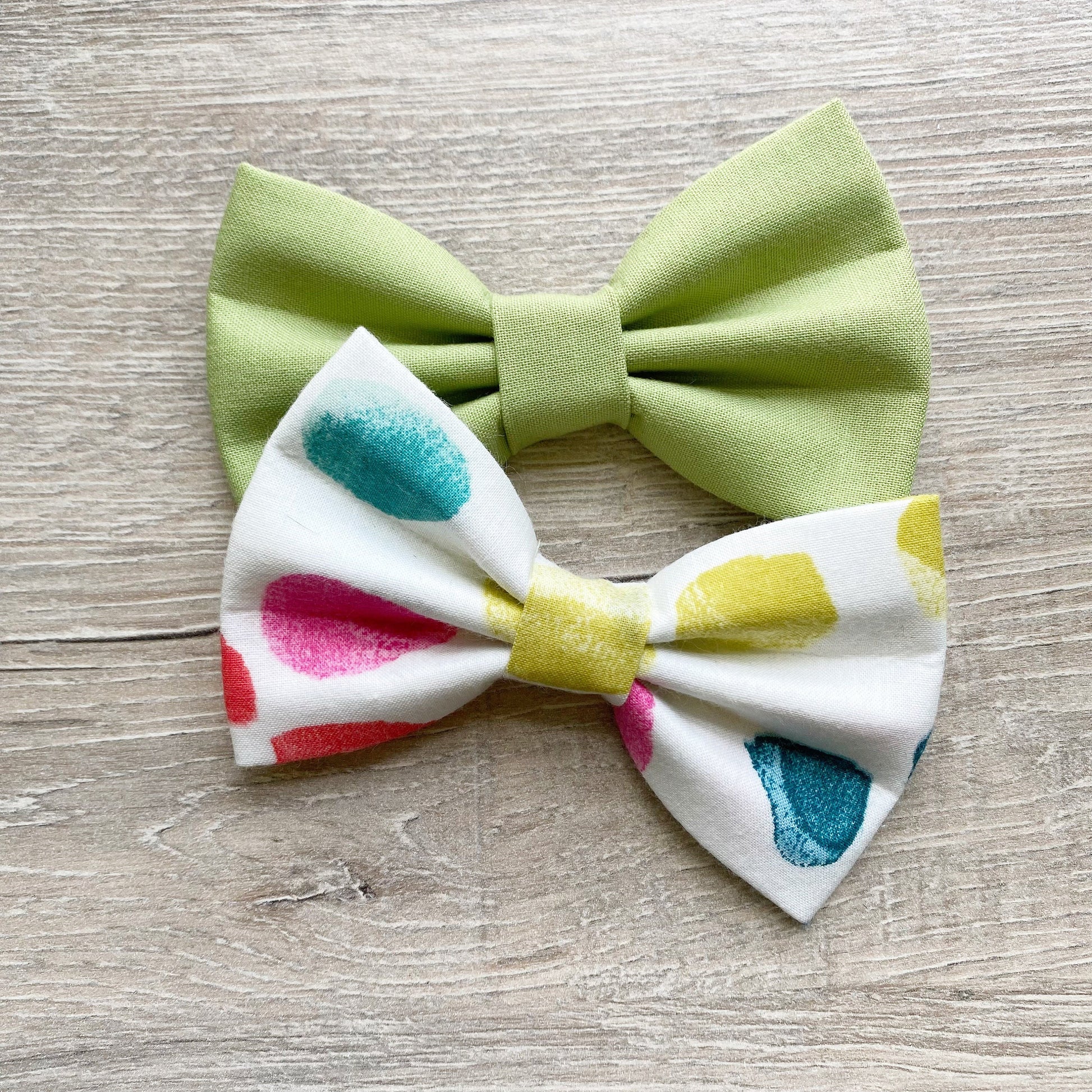Watercolor Marks Dog Bowtie, Spring Pet Collar Accessory
