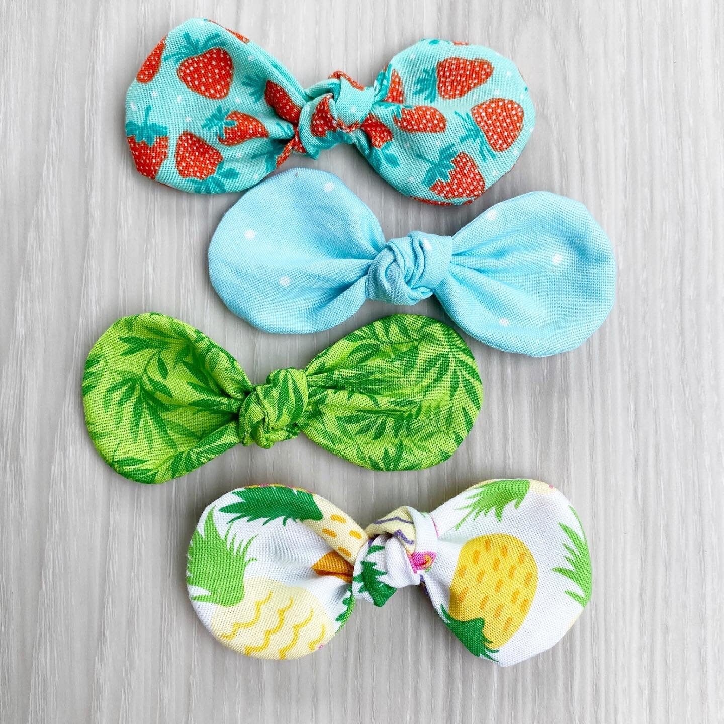 Summer Dog Hair Bow, Tropical Print Clip, Handmade Pet Accessory