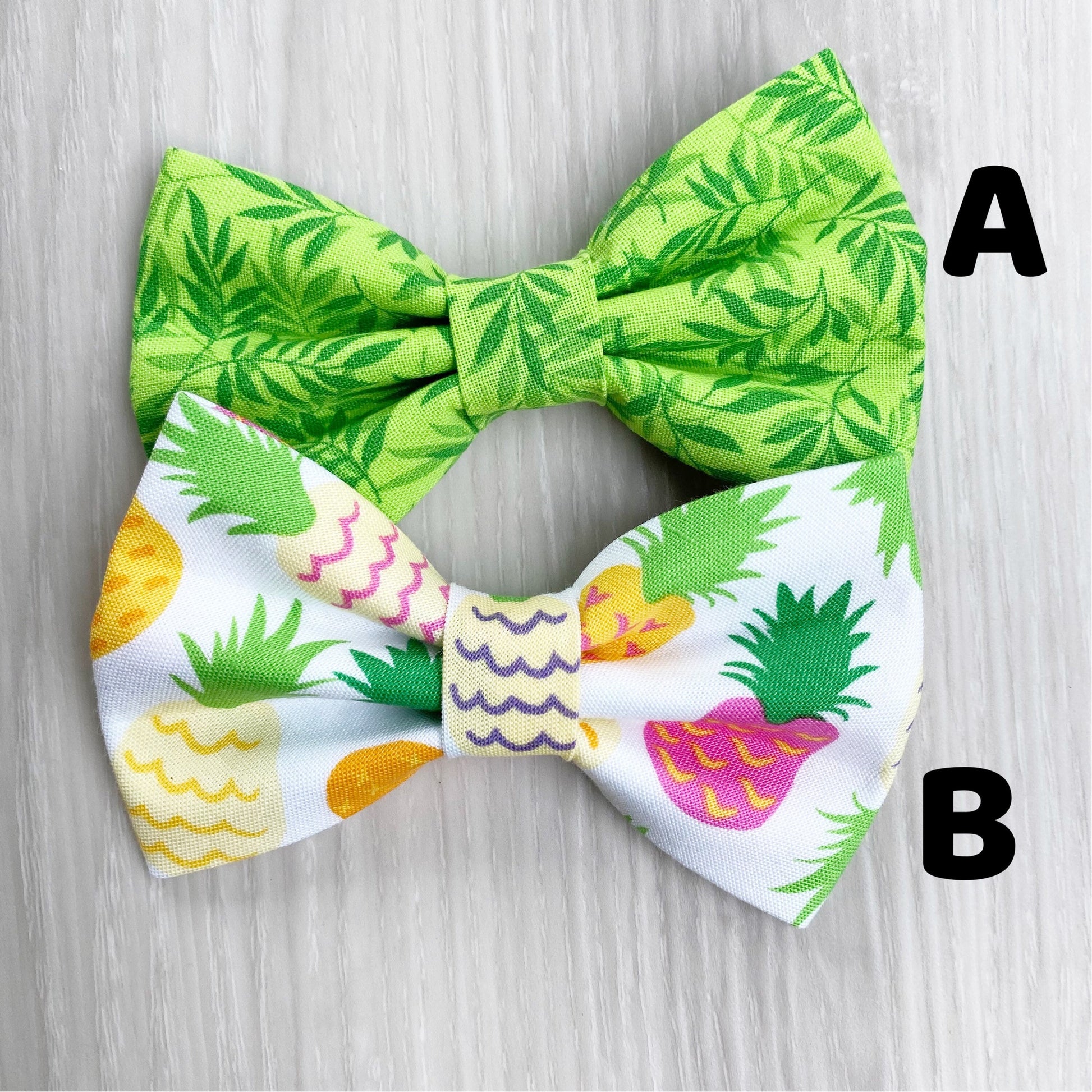 Summer Dog Bowtie, Tropical Pineapple
