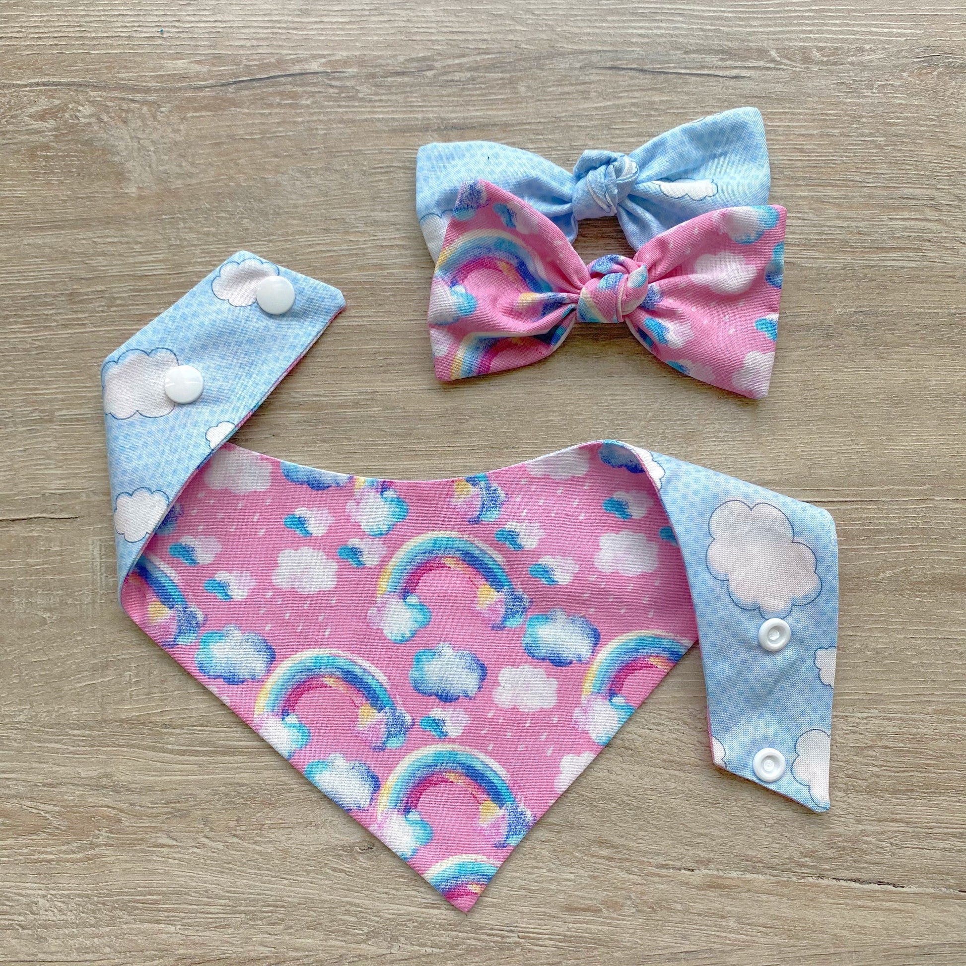 Rainbow Clouds Spring Dog bandana