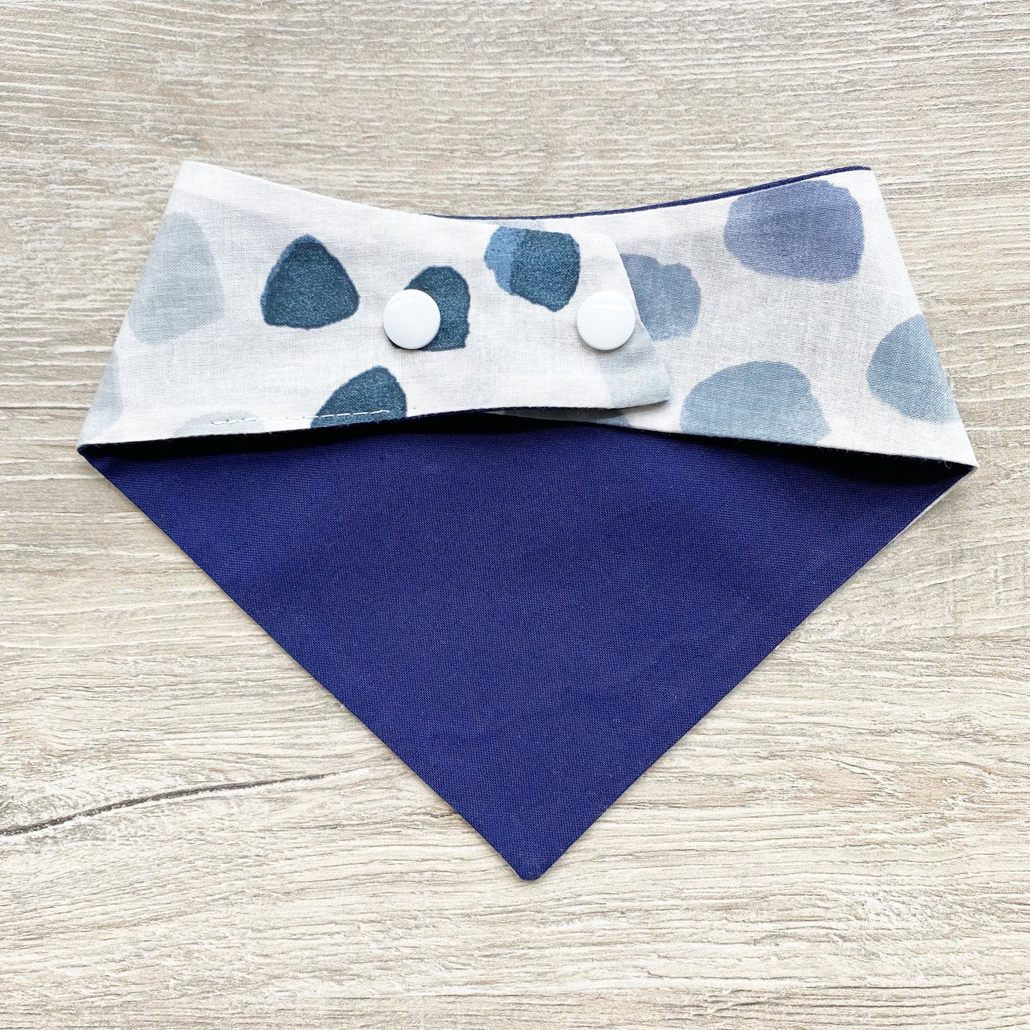 Blue watercolor marks dog bandana