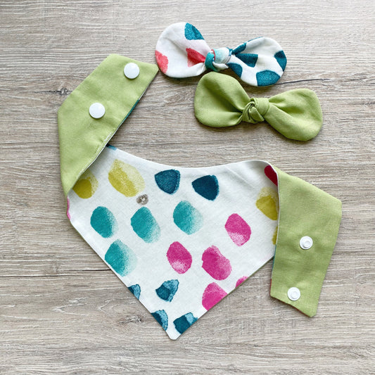 Colorful watercolor marks dog bandana