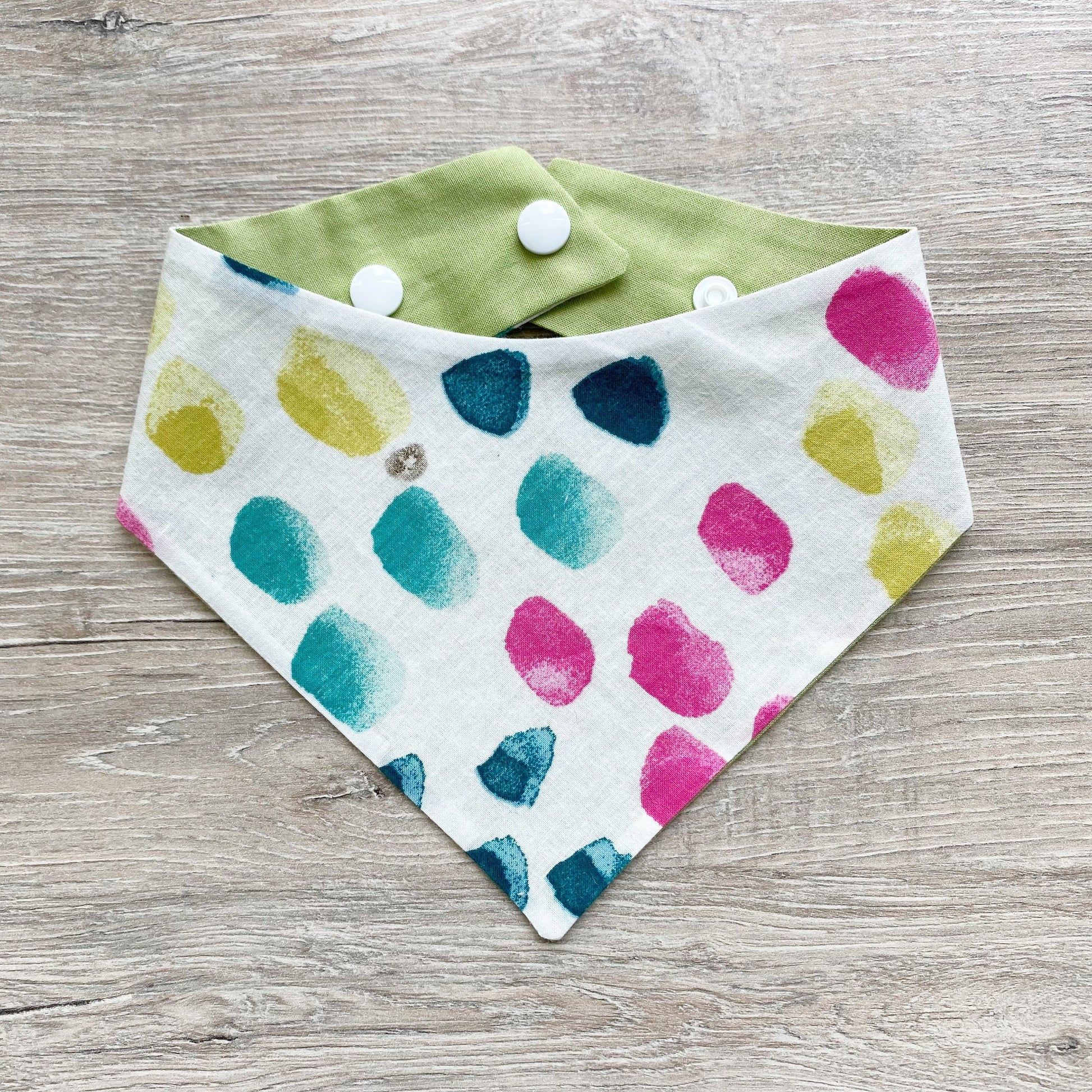 Colorful watercolor marks dog bandana