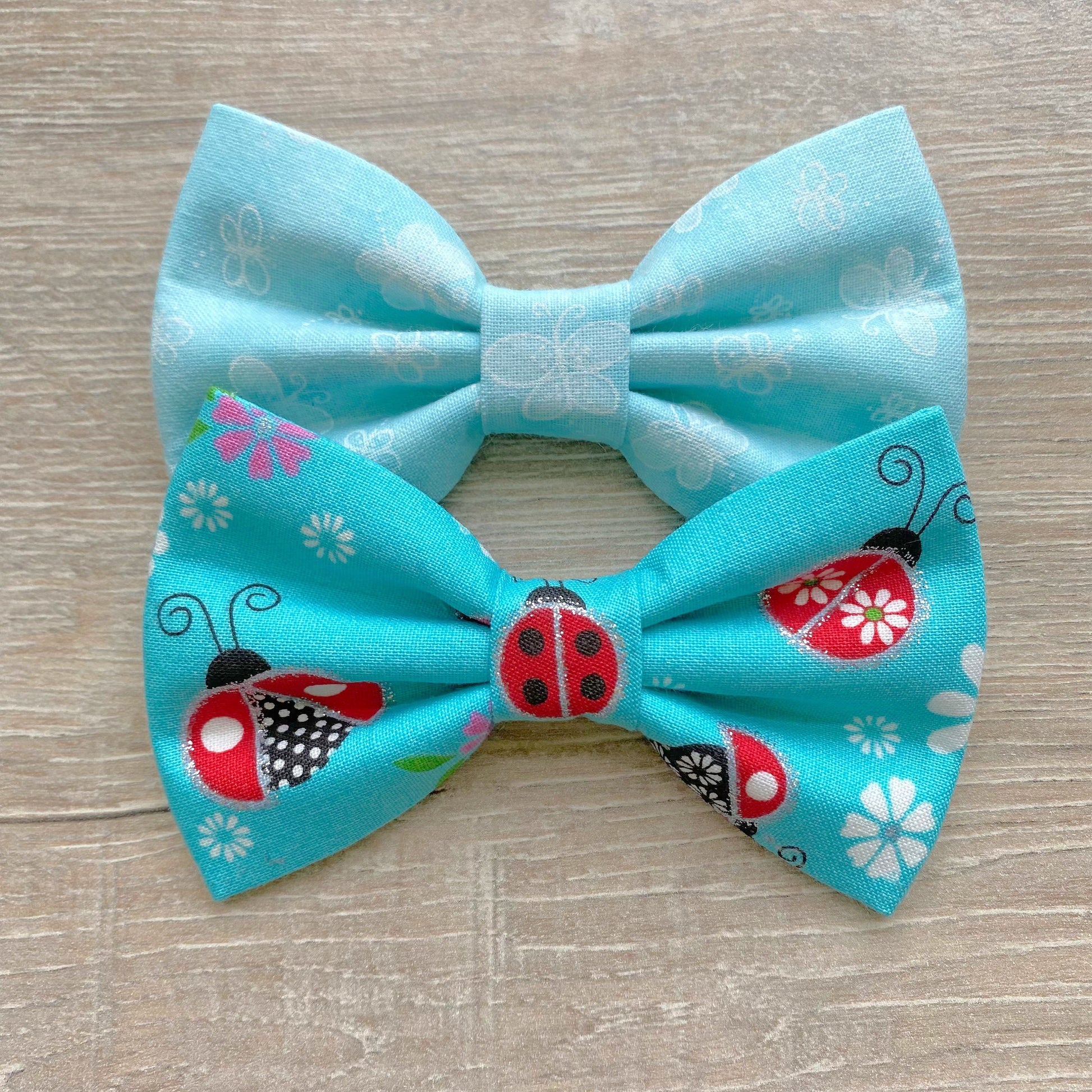 Flower Ladybug Dog Bowtie, pet accessories, bow ties, spring dog accessories, dog collar, pet bow tie