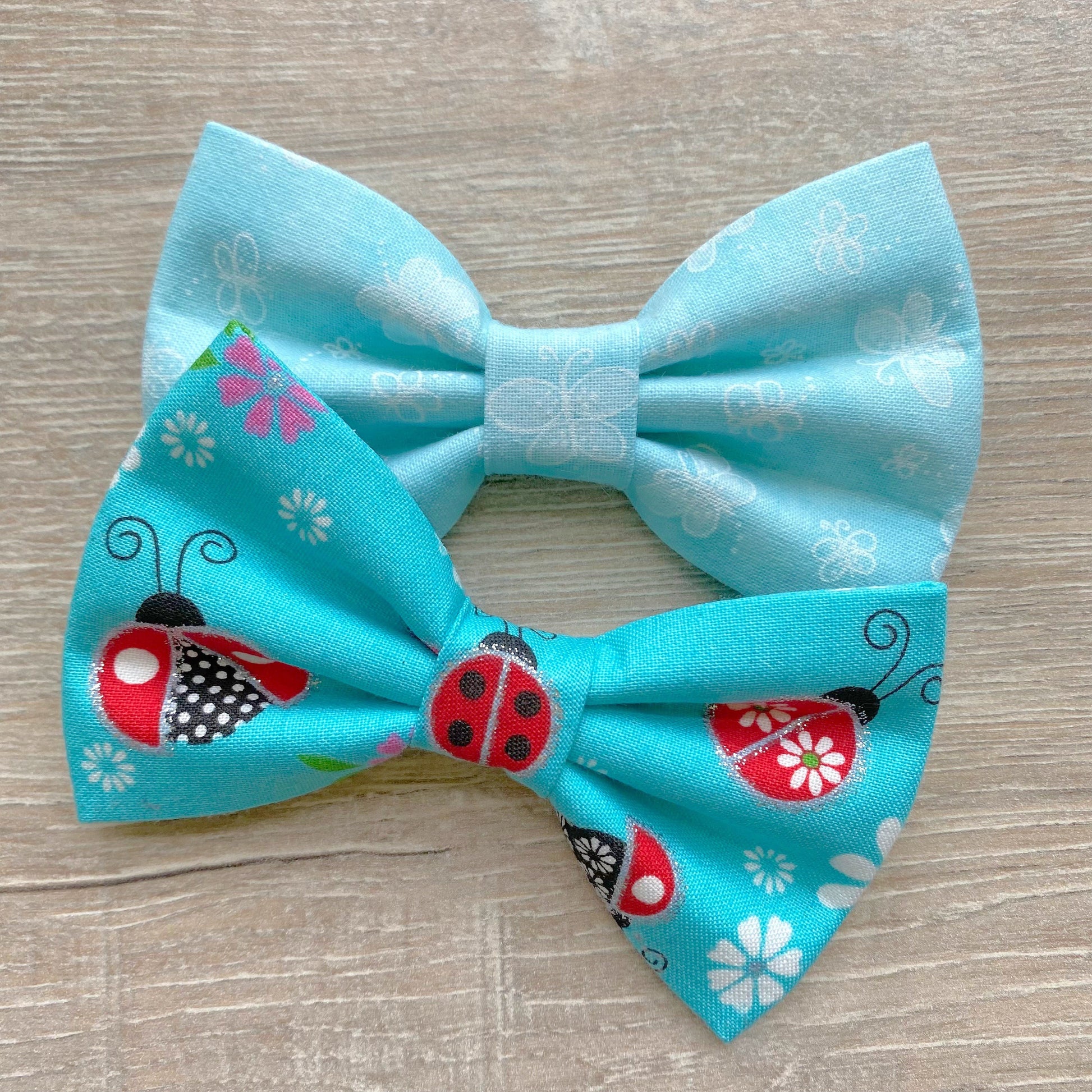 Flower Ladybug Dog Bowtie, pet accessories, bow ties, spring dog accessories, dog collar, pet bow tie