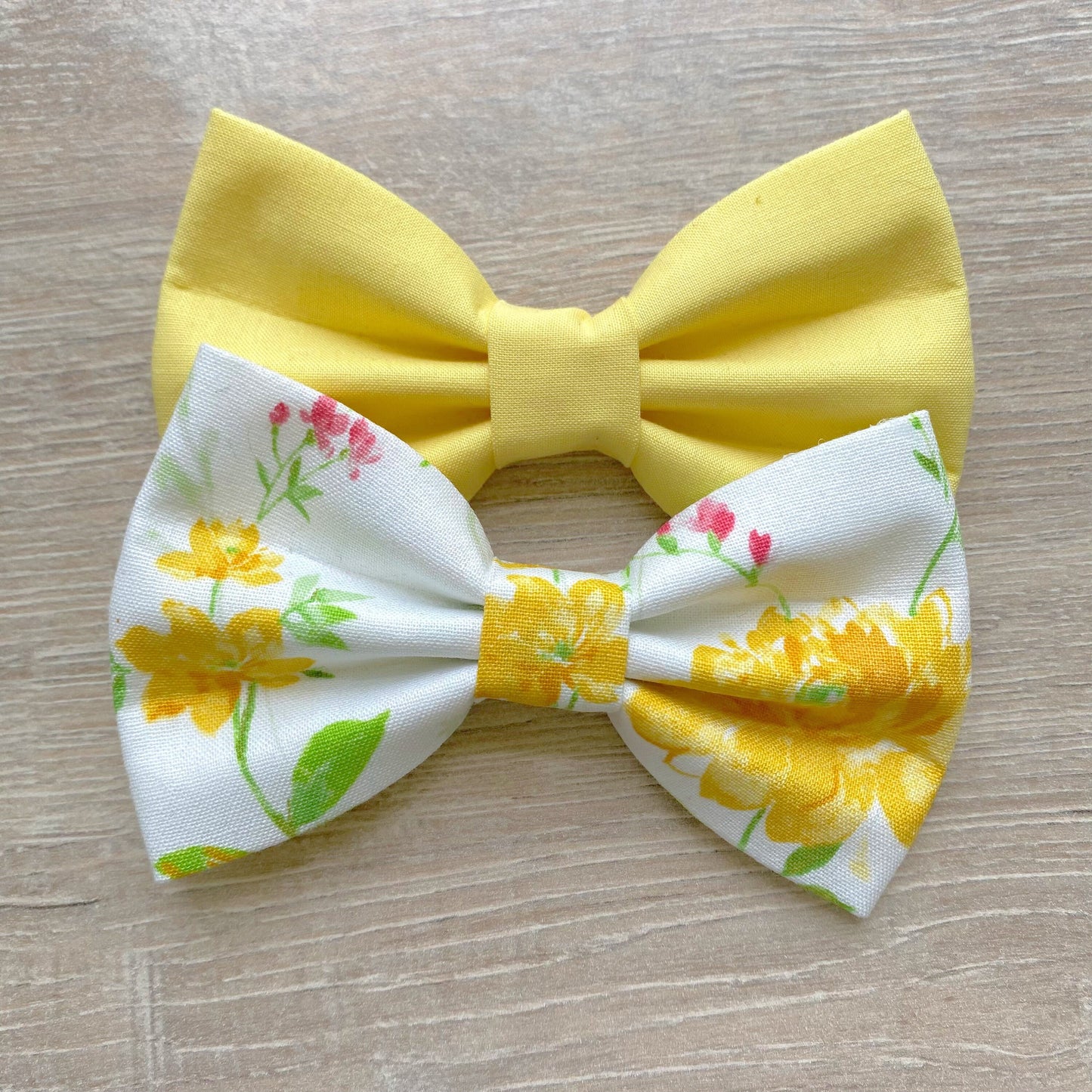 Yellow Flowers Dog Bowtie