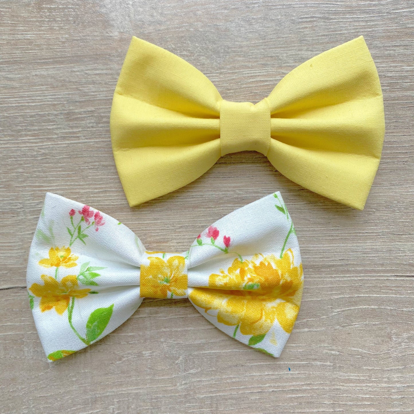 Yellow Flowers Dog Bowtie