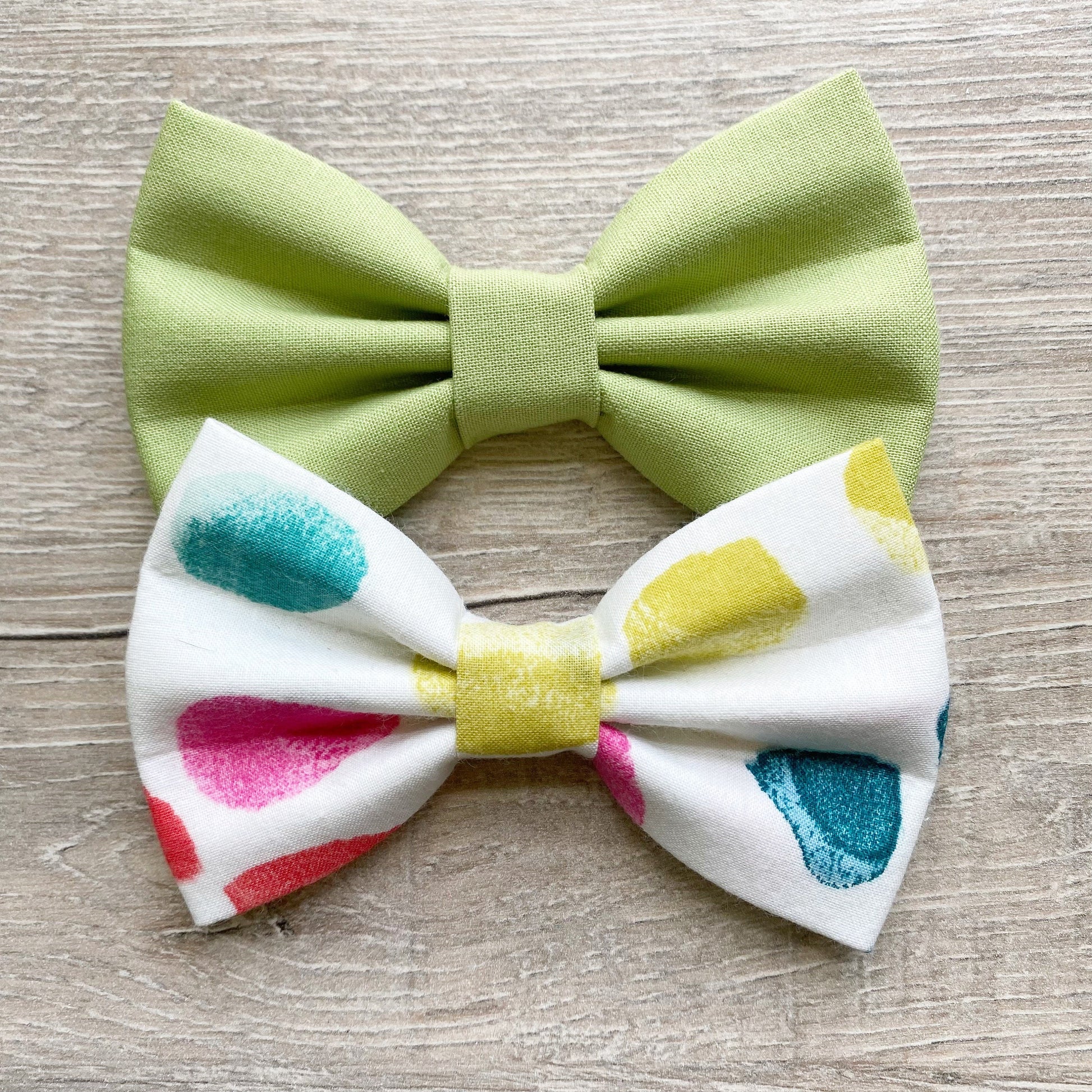 Watercolor Marks Dog Bowtie, Spring Pet Collar Accessory