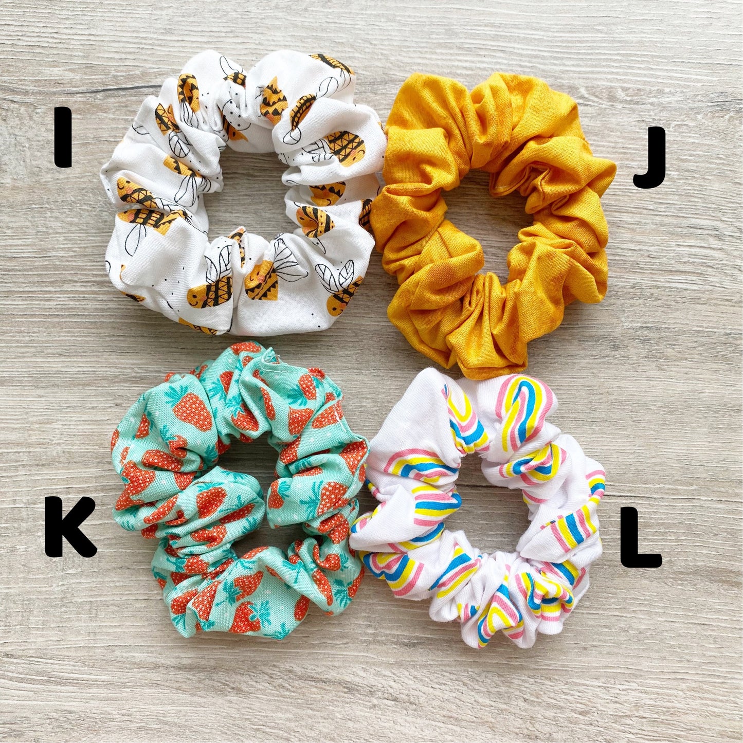 Matching Dog Bandana and Hair Scrunchies, Cotton Hair Ties