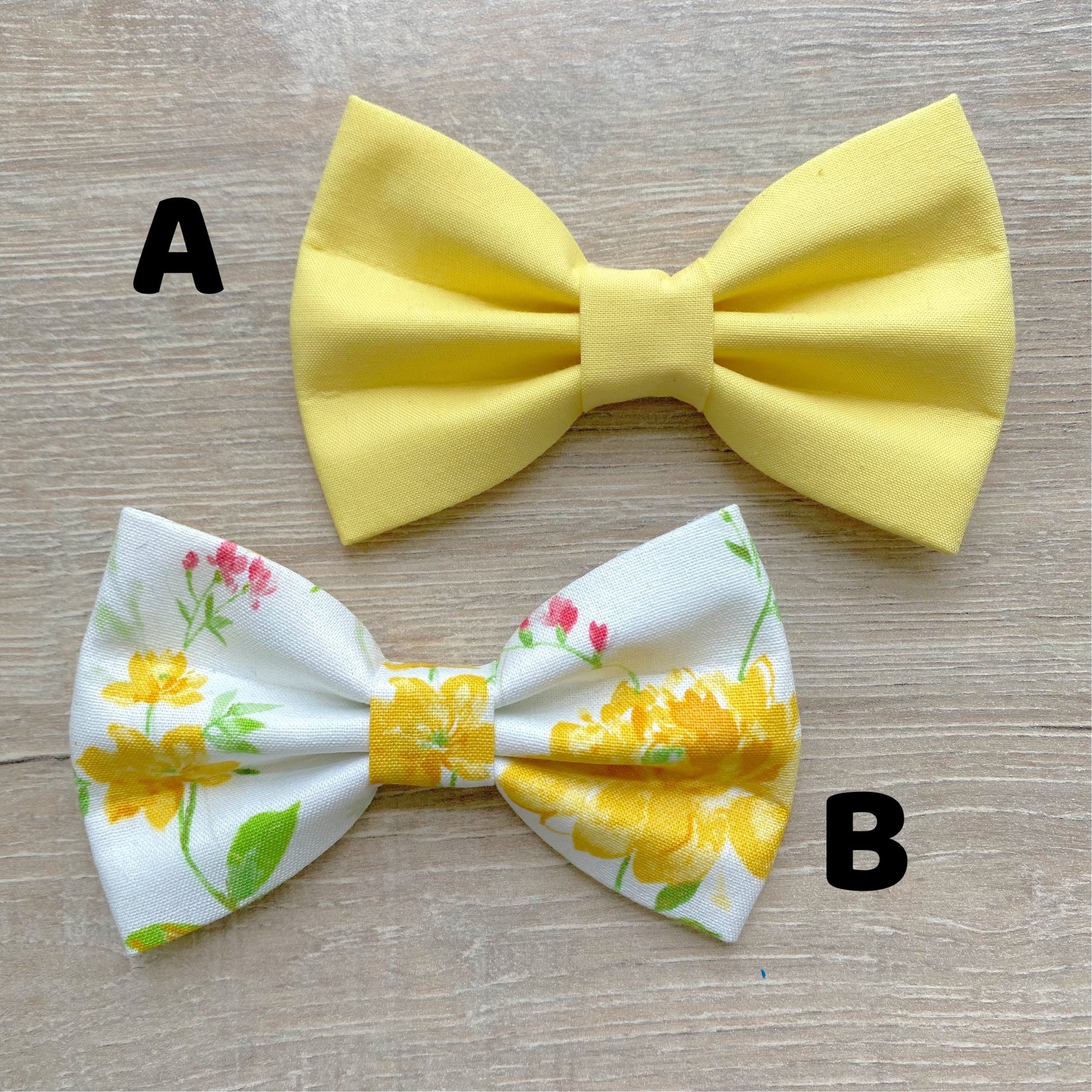 Yellow Flowers Dog Bowtie