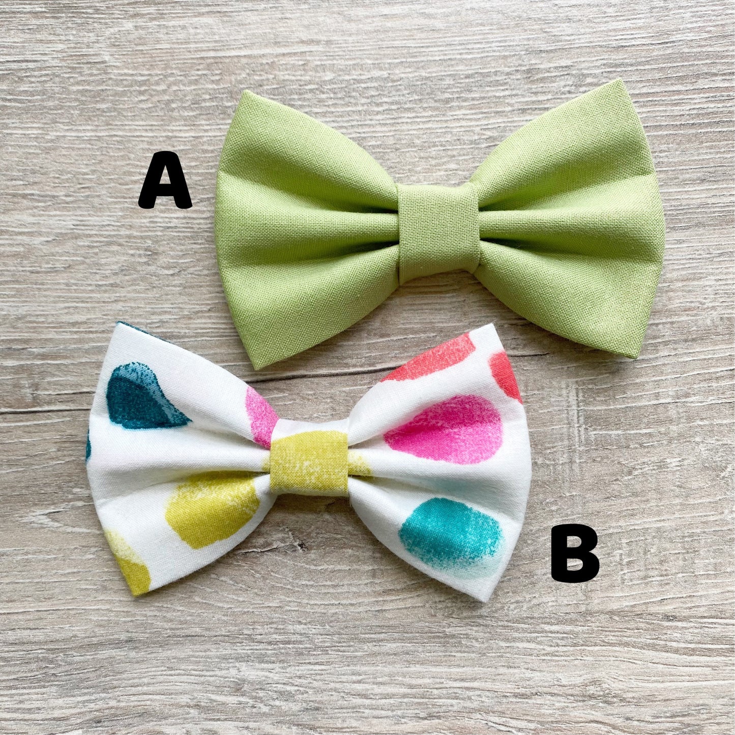 Watercolor Marks Dog Bowtie, Spring Pet Collar Accessory