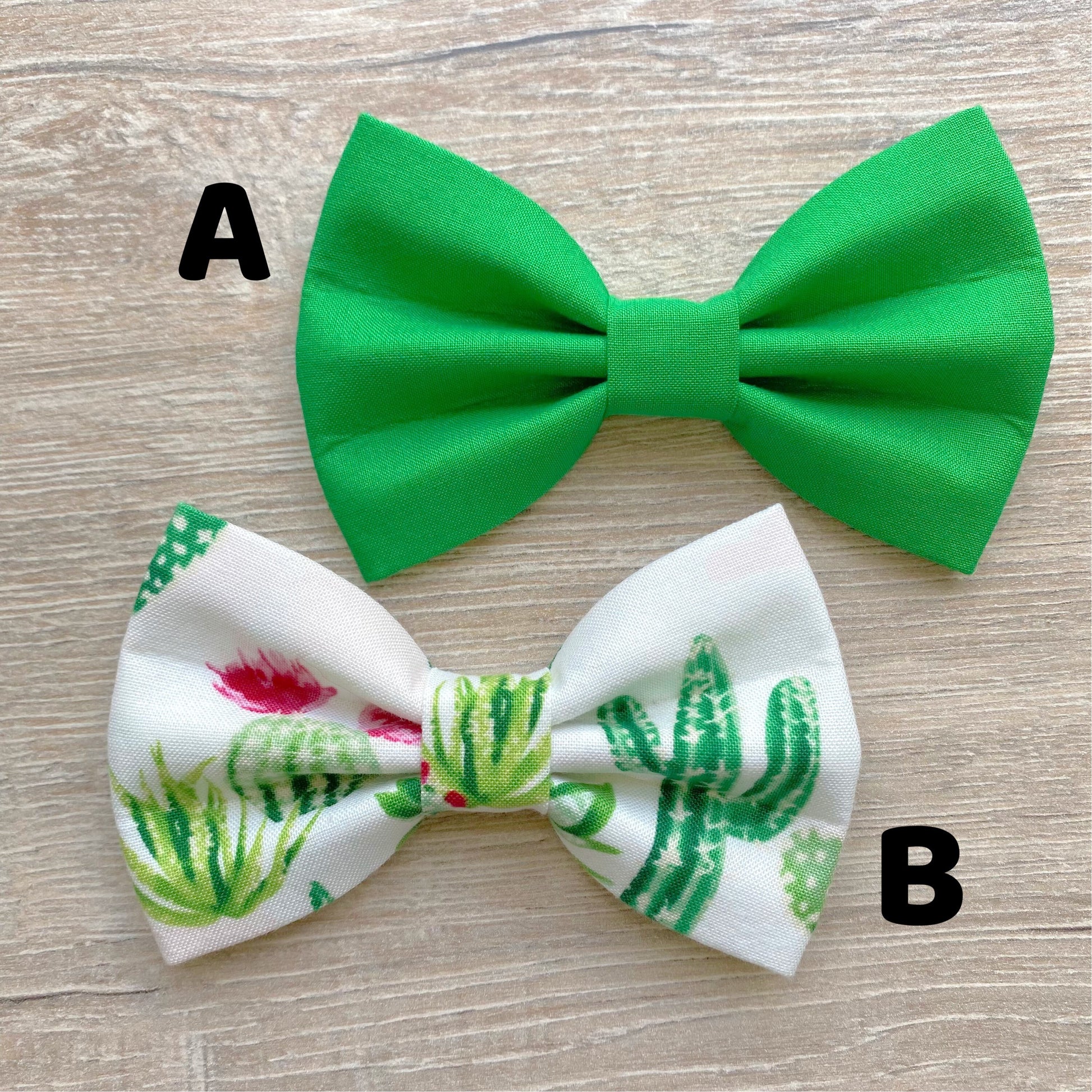 Cacti Dog Bowtie, Handmade Cotton Pet Bow Tie