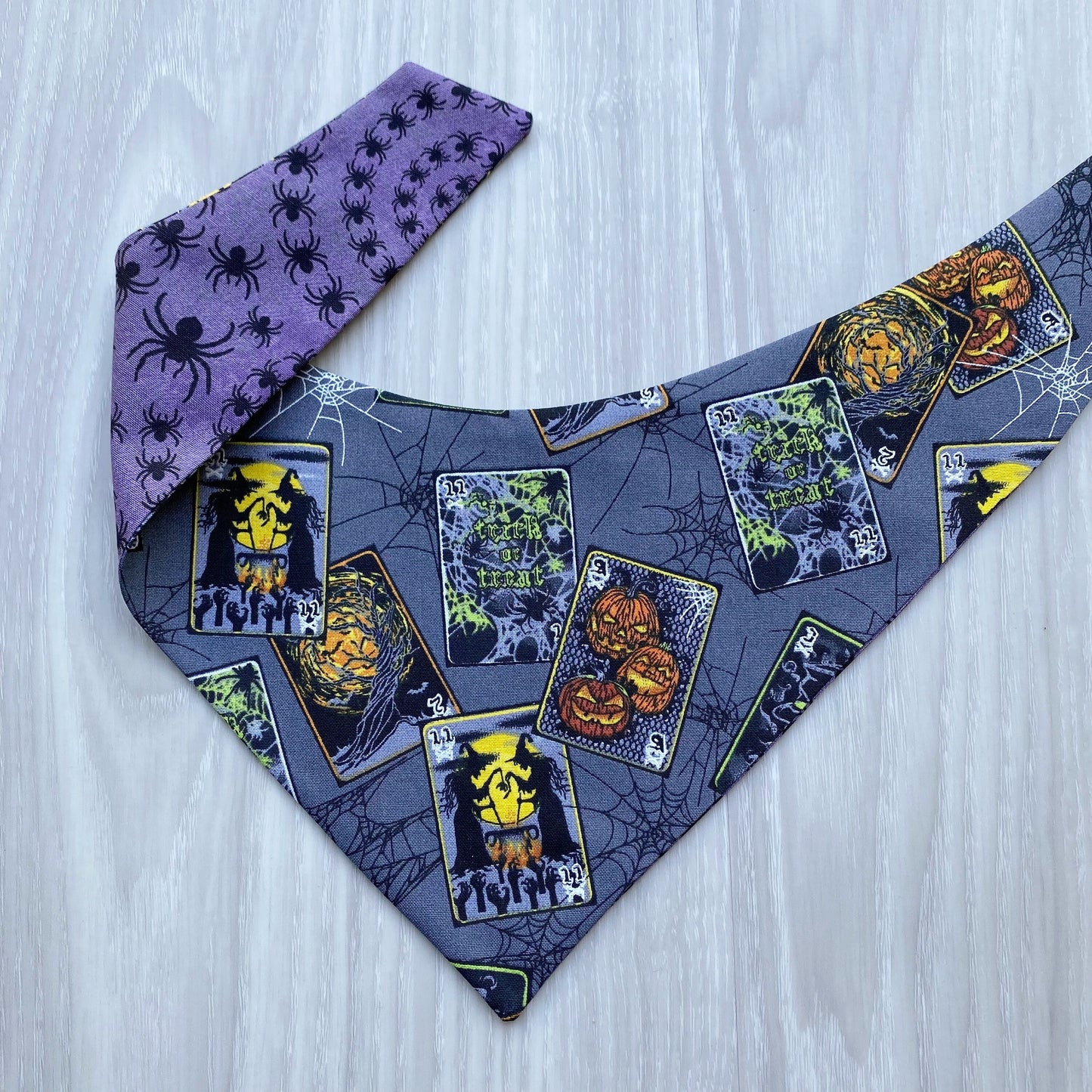Halloween Dog Bandana, Witch Tarot Cards, Spider Swirl, Snap On