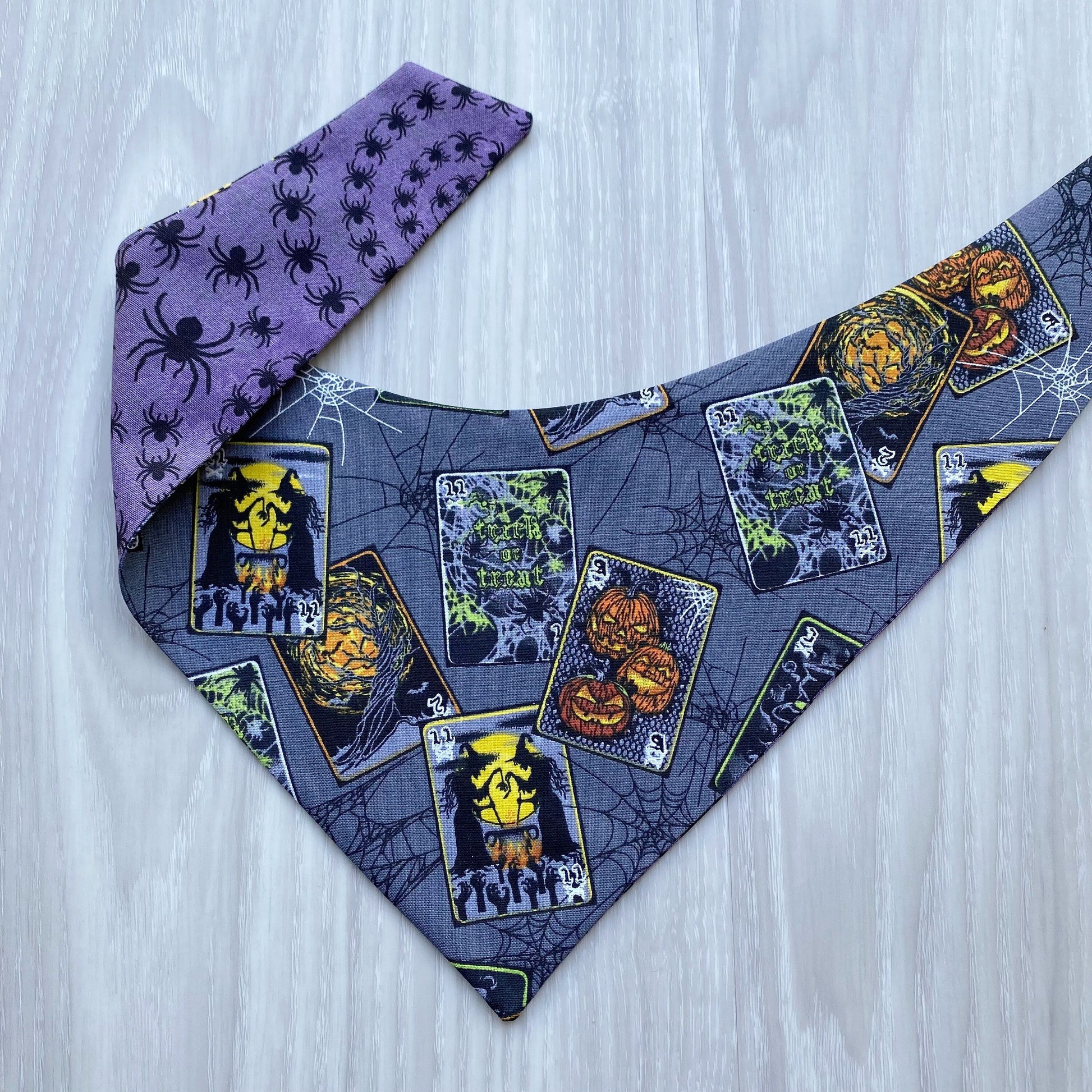 Halloween Dog Bandana, Witch Tarot Cards, Spider Swirl, Snap On