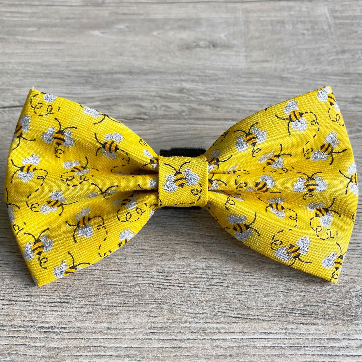 Bumble Bee Dog Bow Tie, Floral Puppy Collar Accessory