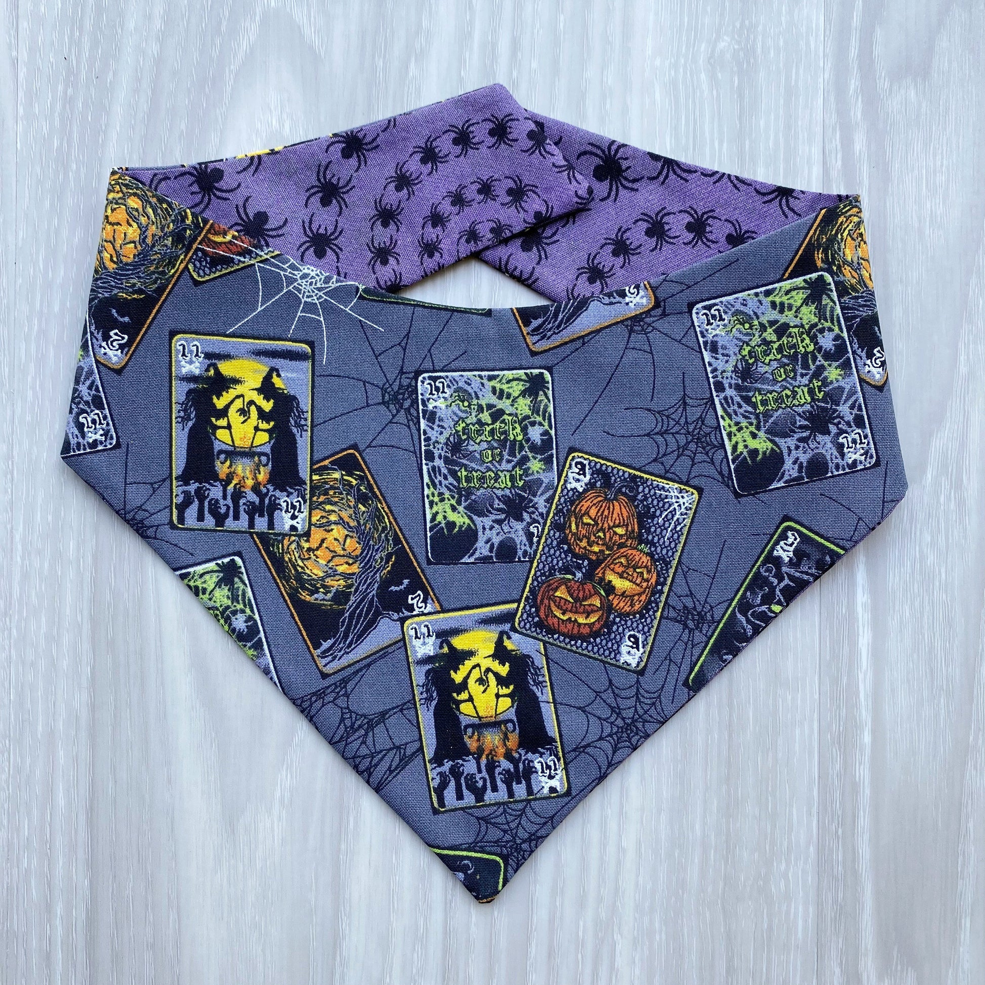 Halloween Dog Bandana, Witch Tarot Cards, Spider Swirl, Snap On