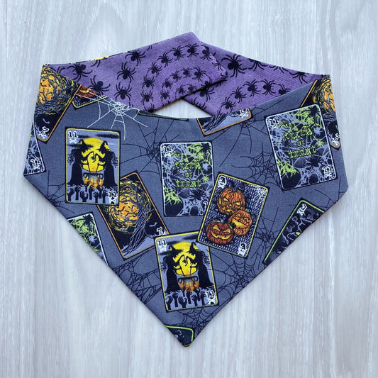 Halloween Dog Bandana, Witch Tarot Cards, Spider Swirl, Snap On