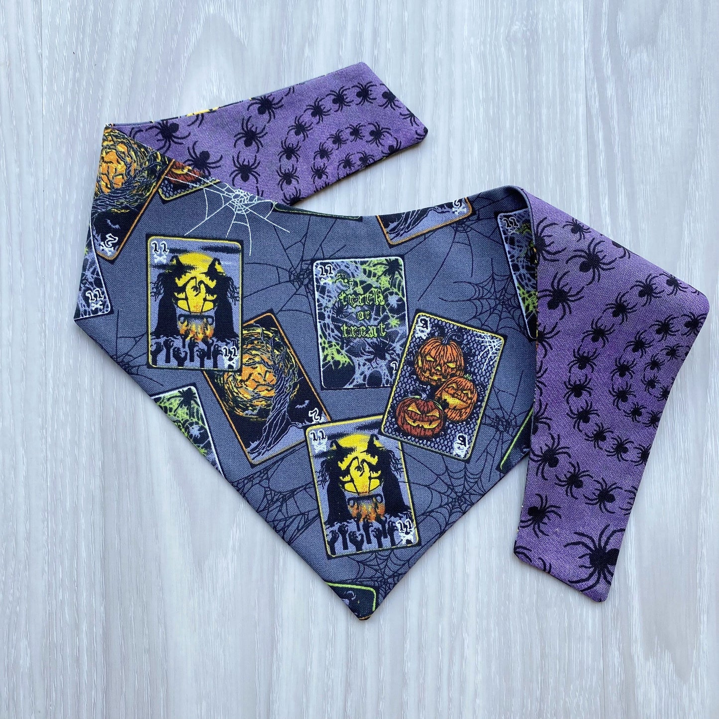 Halloween Dog Bandana, Witch Tarot Cards, Spider Swirl, Snap On