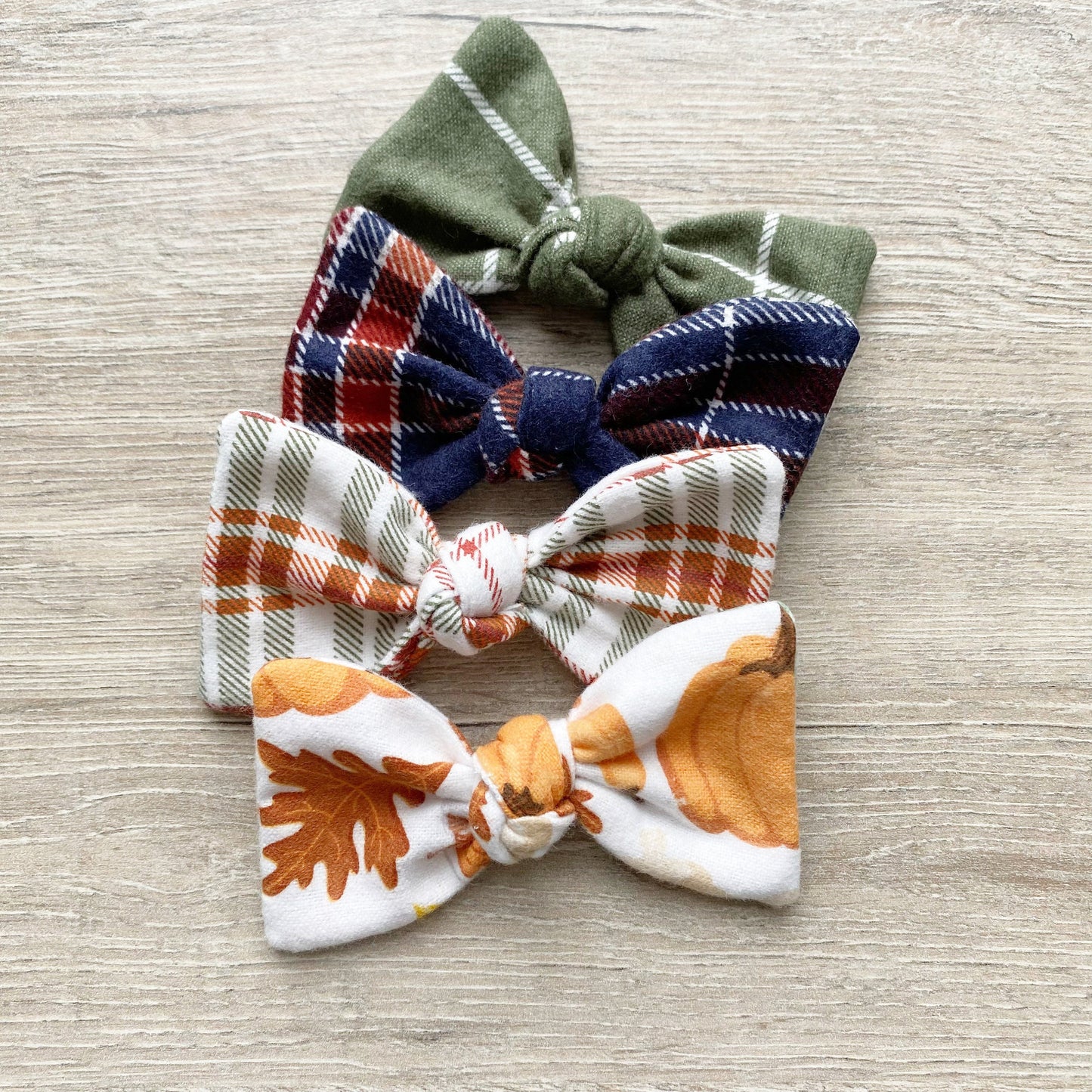 Fall Plaid Dog Hair Bow, Handmade Cotton Clip