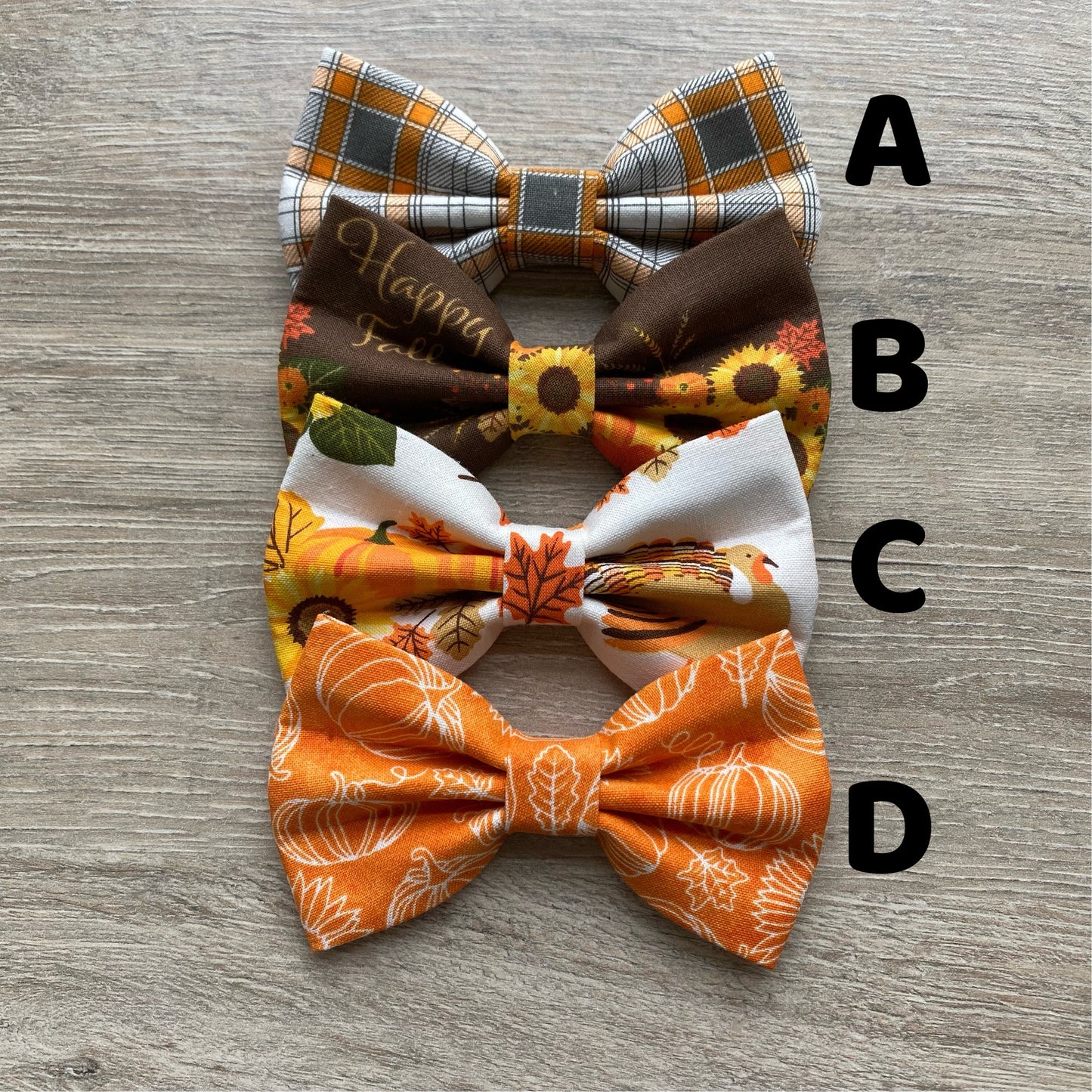 Autumn Dog Bowtie, Colorful Fall Prints, Dog Collar Accessory