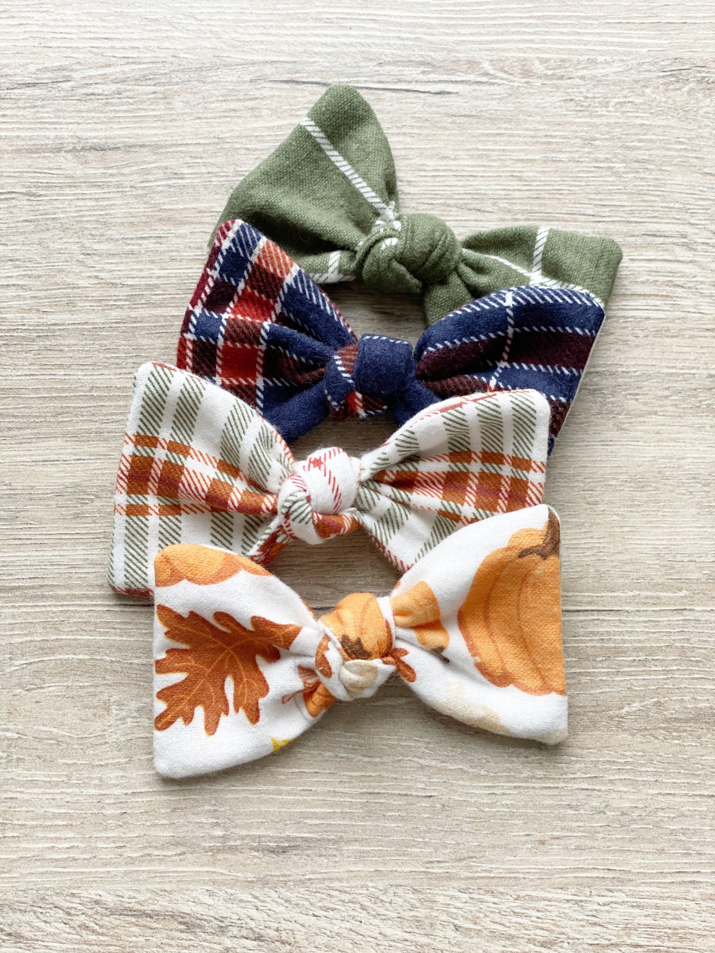 Fall Plaid Dog Hair Bow, Handmade Cotton Clip