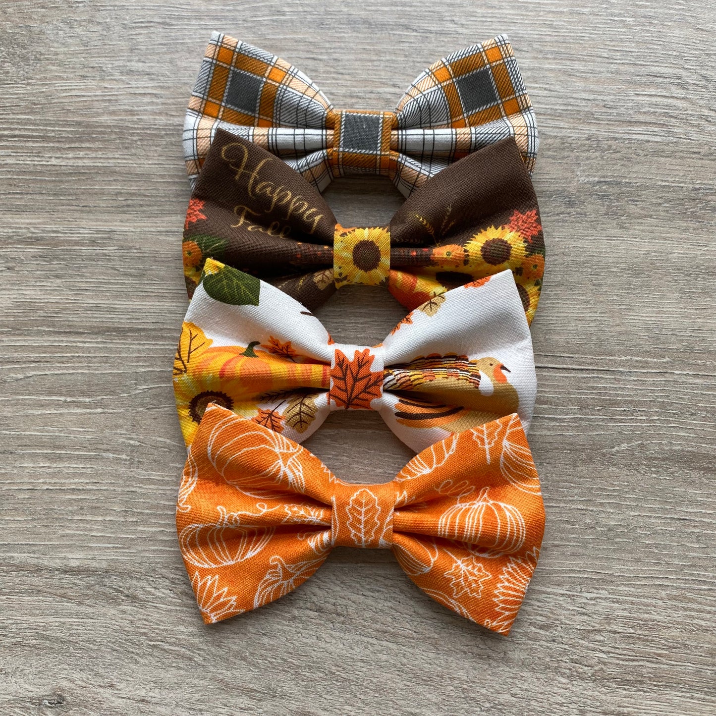 Autumn Dog Bowtie, Colorful Fall Prints, Dog Collar Accessory