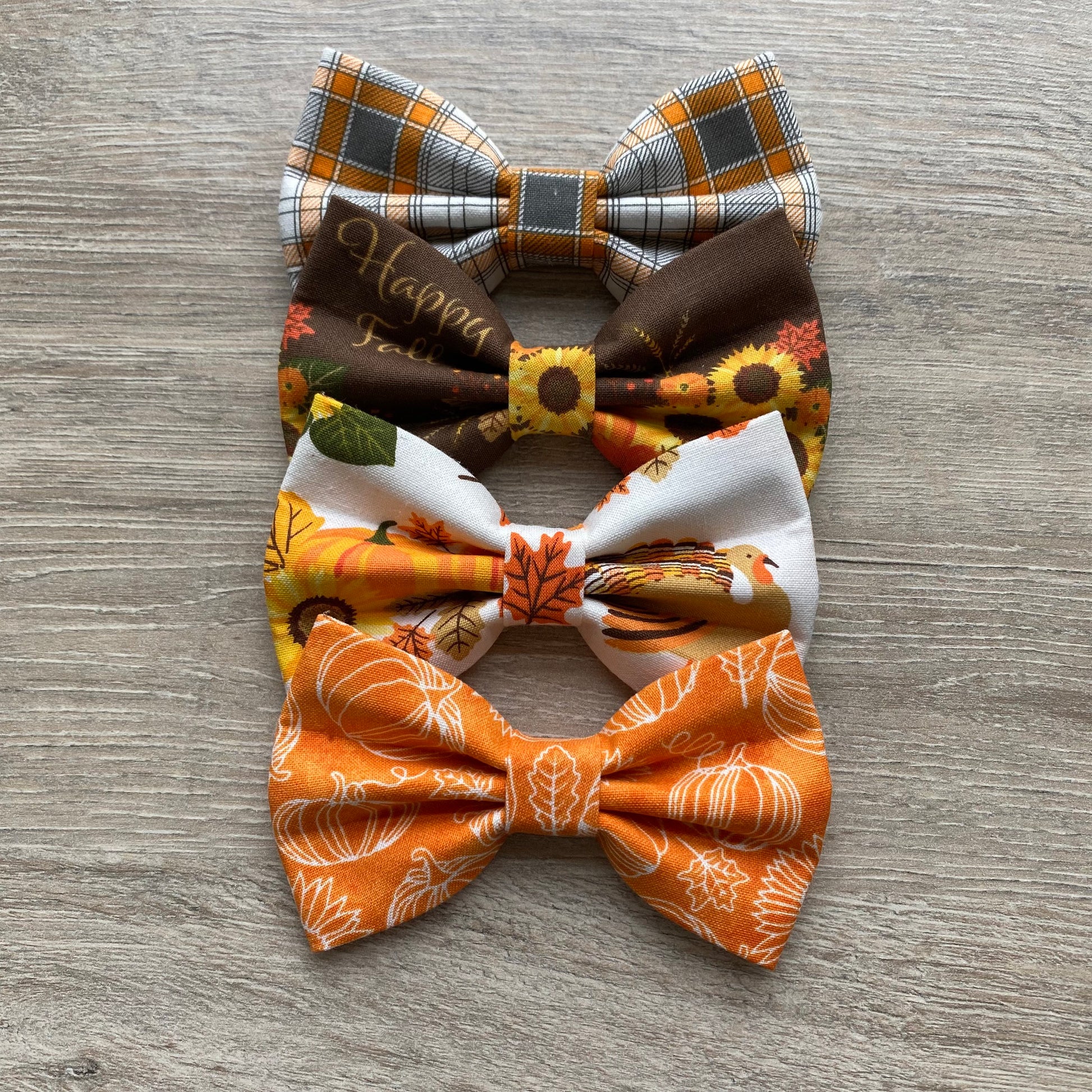 Autumn Dog Bowtie, Colorful Fall Prints, Dog Collar Accessory