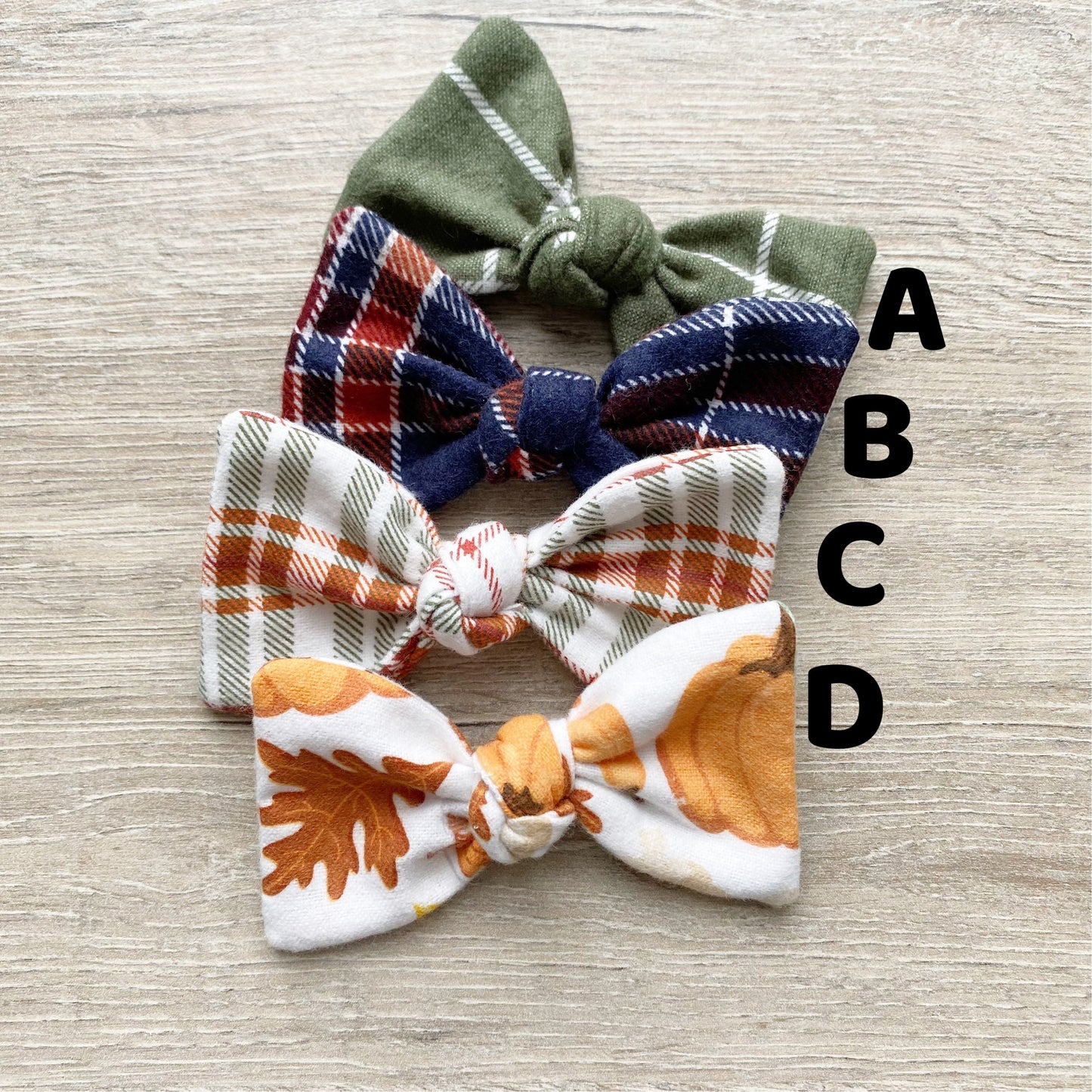 Fall Plaid Dog Hair Bow, Handmade Cotton Clip