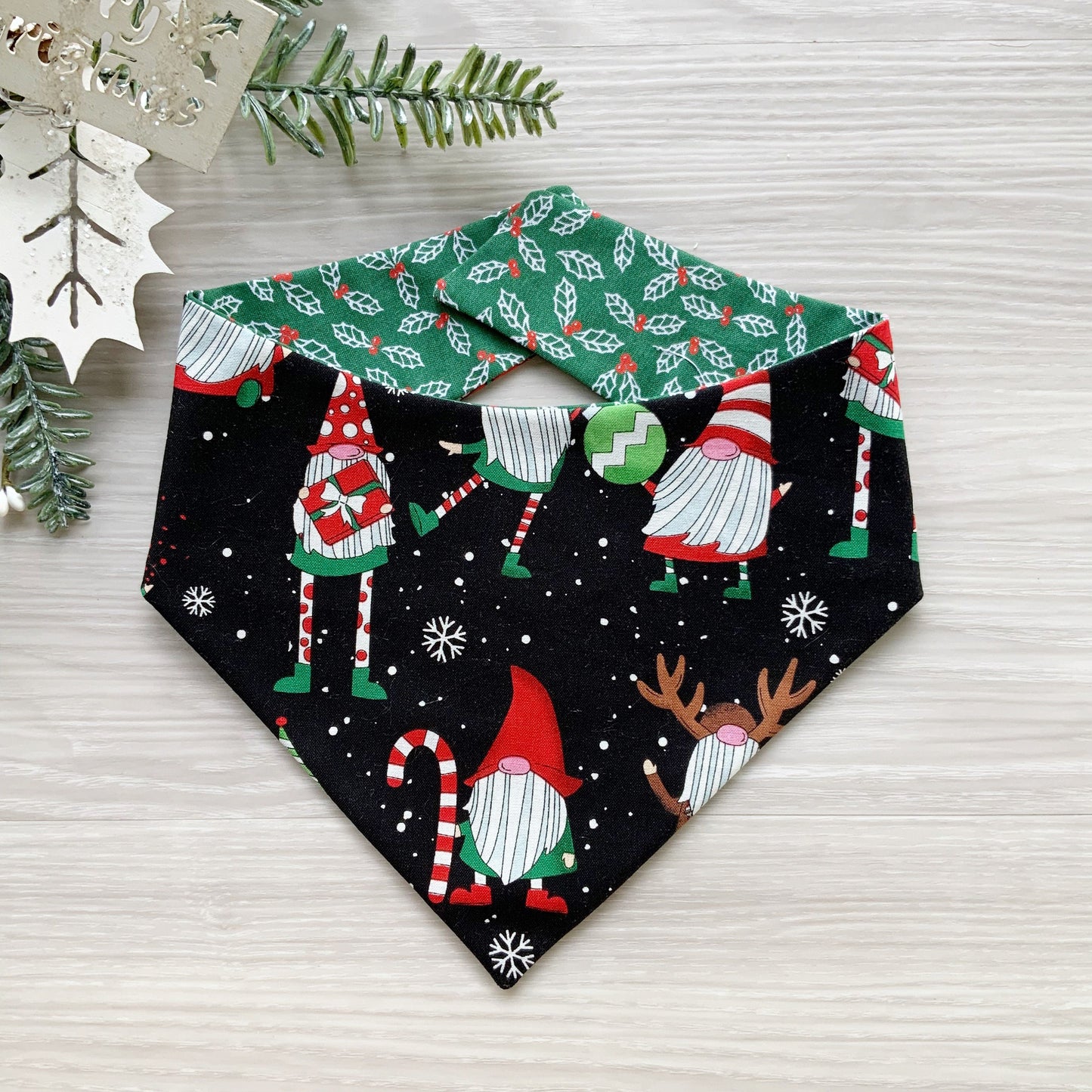 Christmas Gnomes Dog bandana,