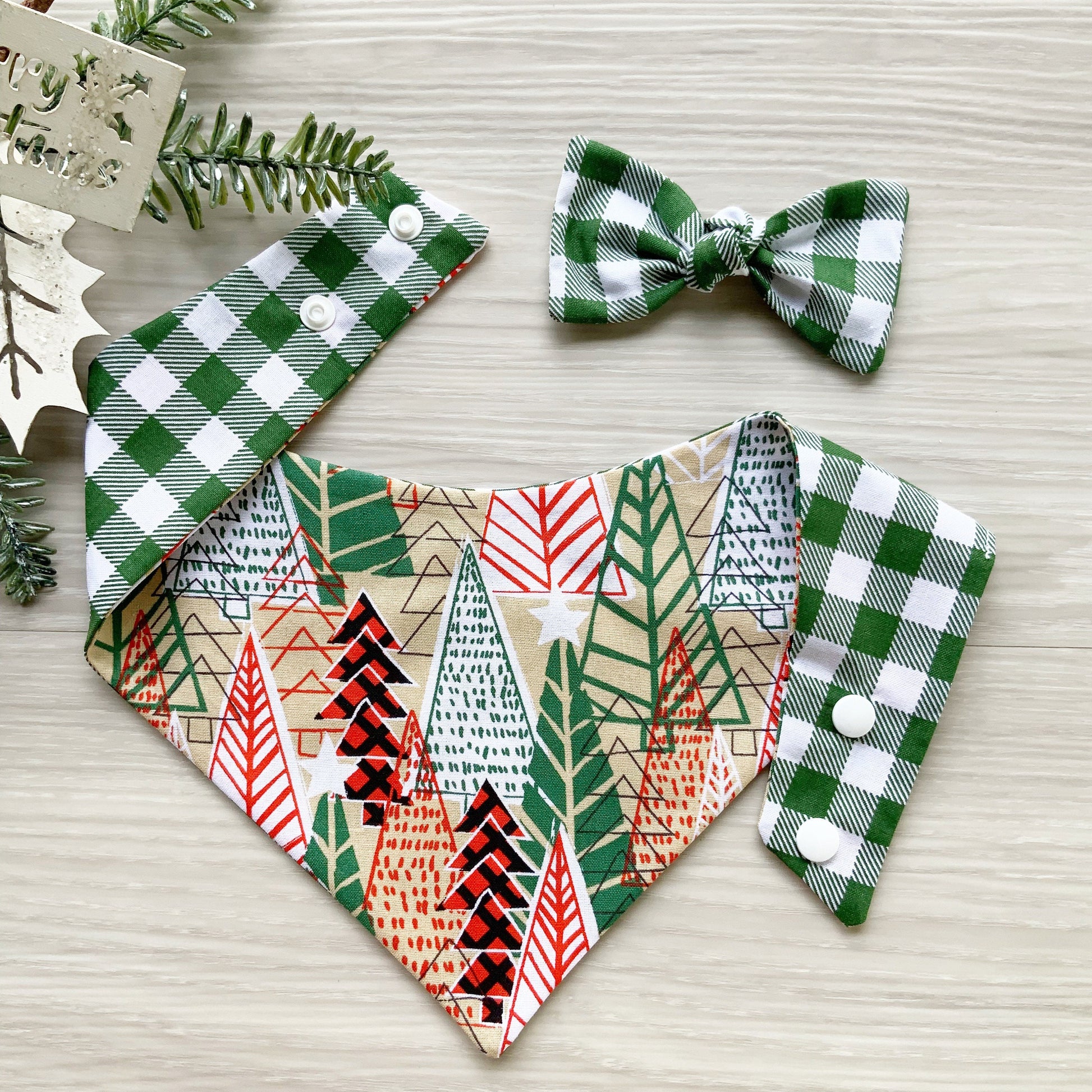 Abstract Christmas Tree Dog bandana