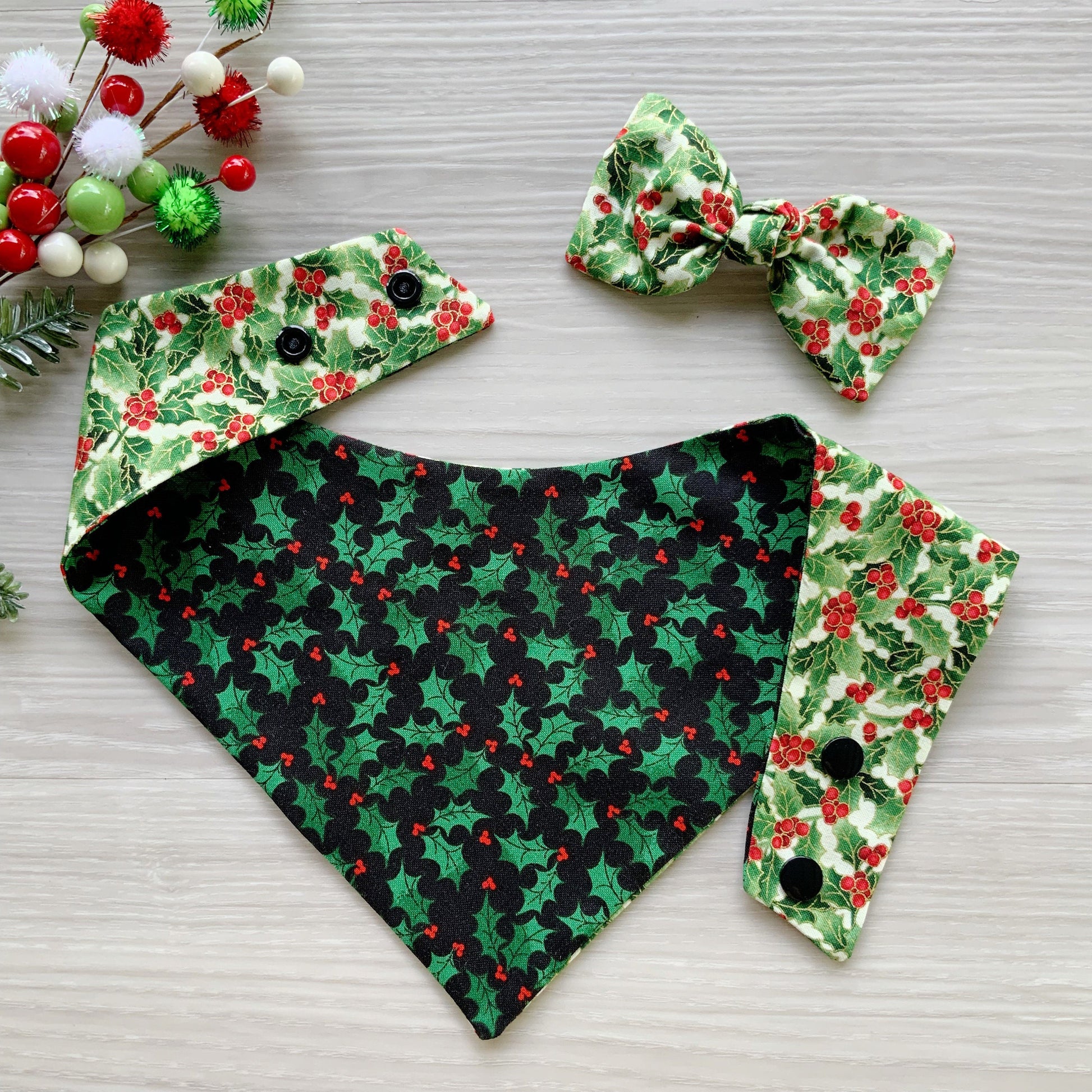 Christmas Mistletoes Dog bandana