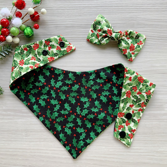 Christmas Mistletoes Dog bandana