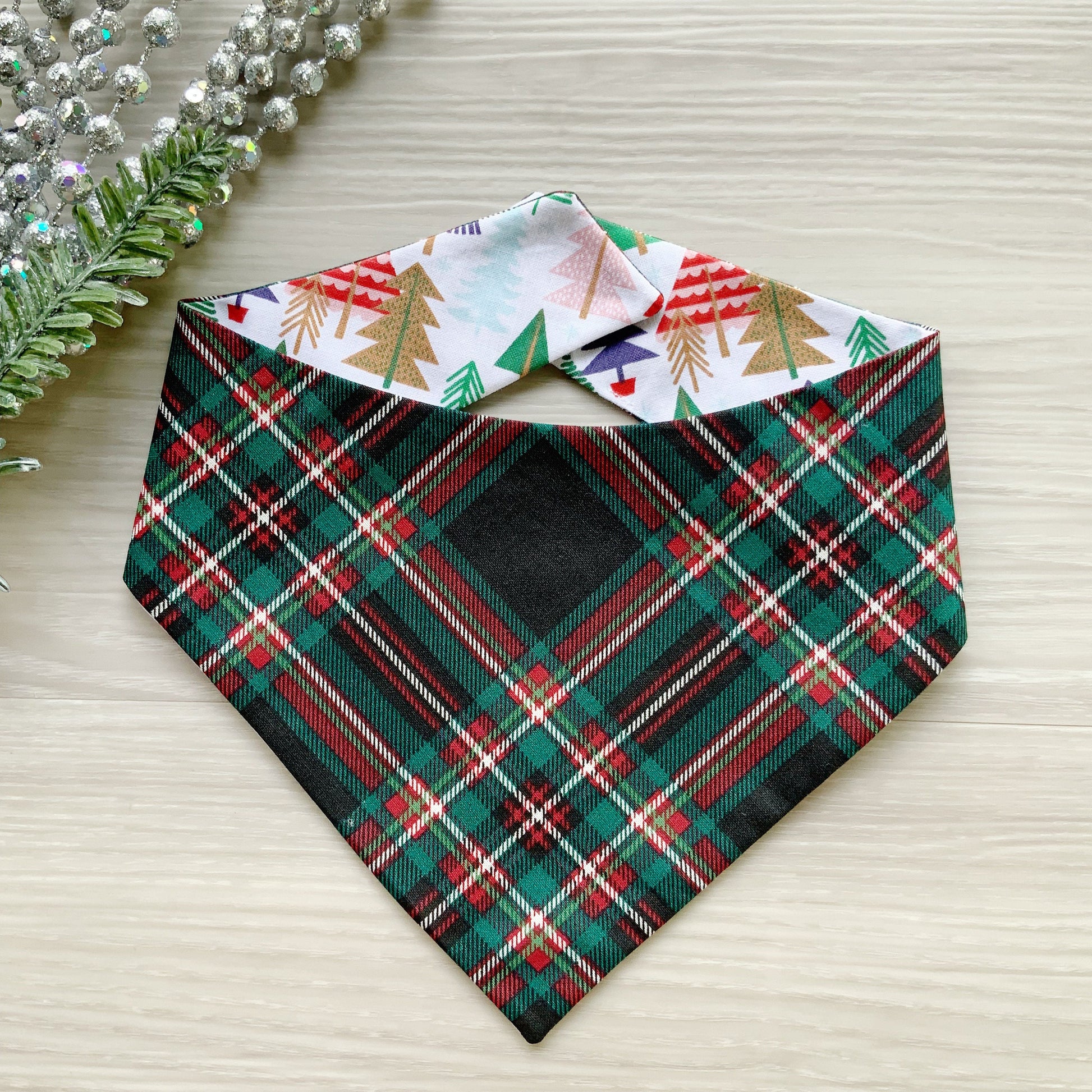 Christmas tree Dog bandana. 2d trees