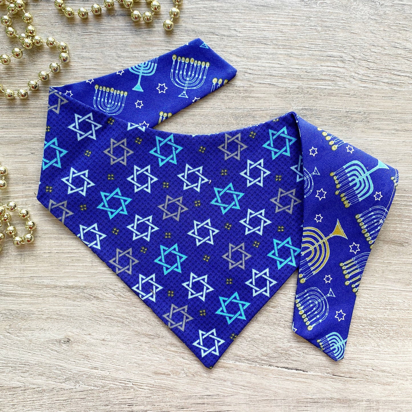 New! Hanukkah Dog bandana, Jewish dog bandana, Snap on Bandana, Matching hair-bow, Light candles, Hair Scrunchies, Happy Challah Days