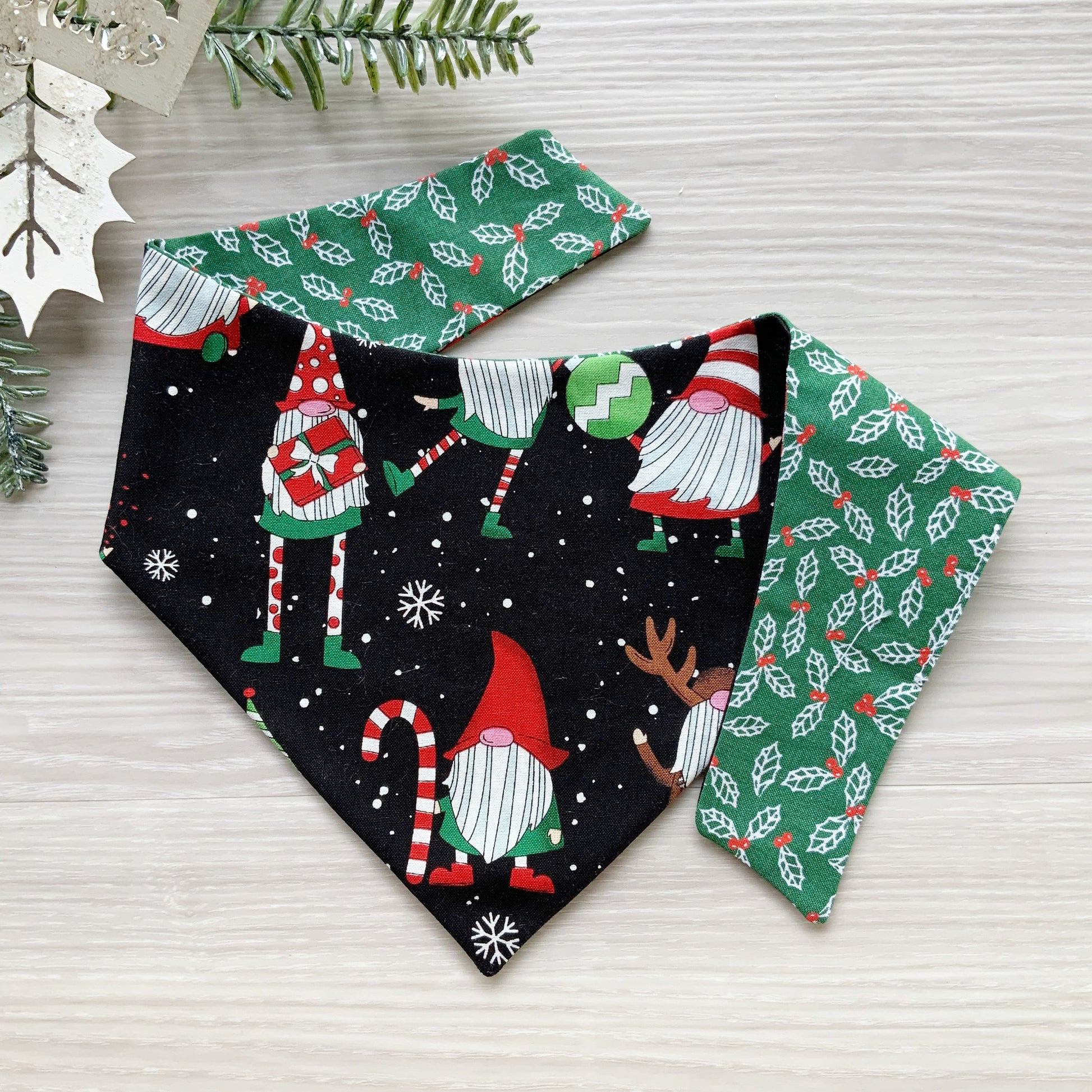 Christmas Gnomes Dog bandana,