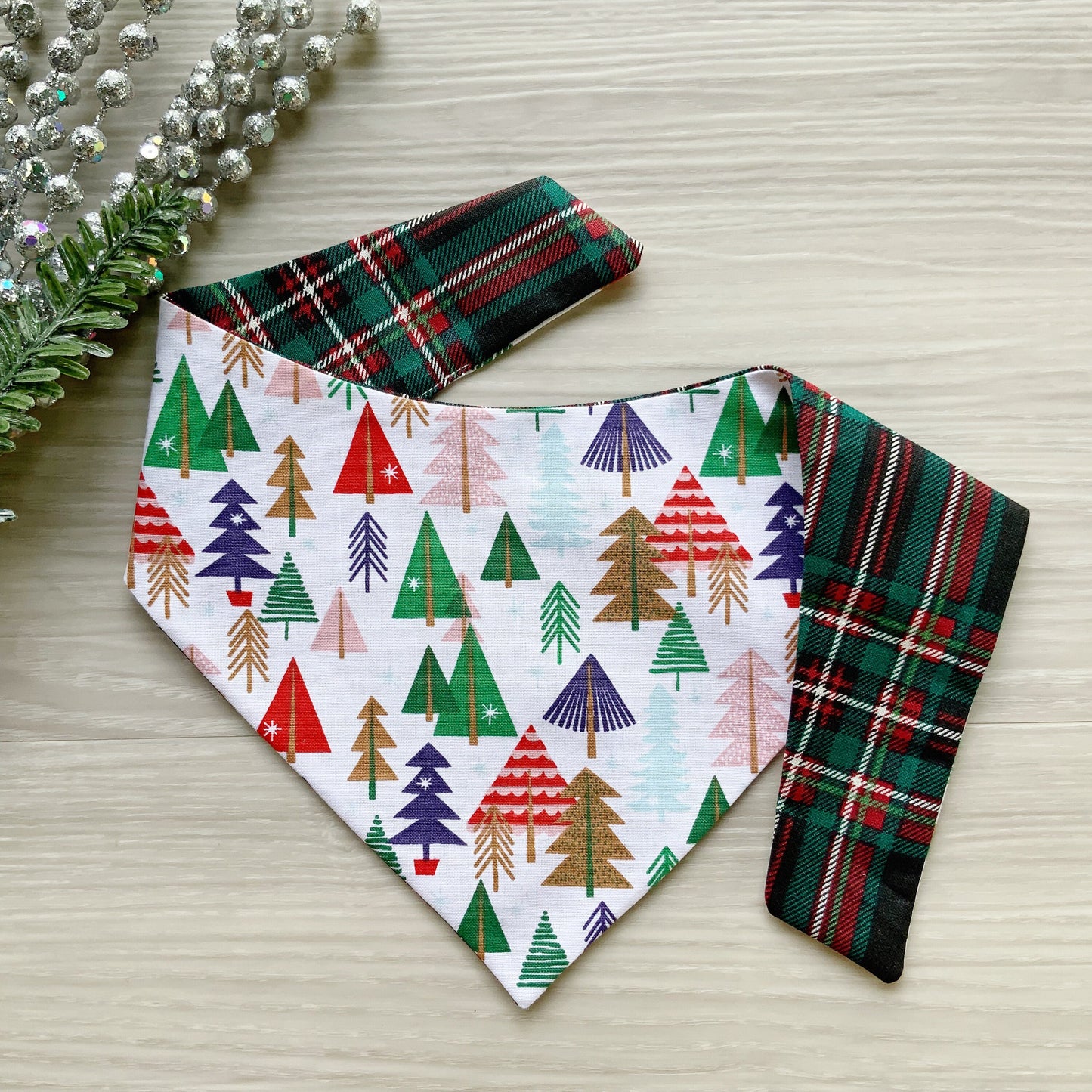 Christmas tree Dog bandana. 2d trees