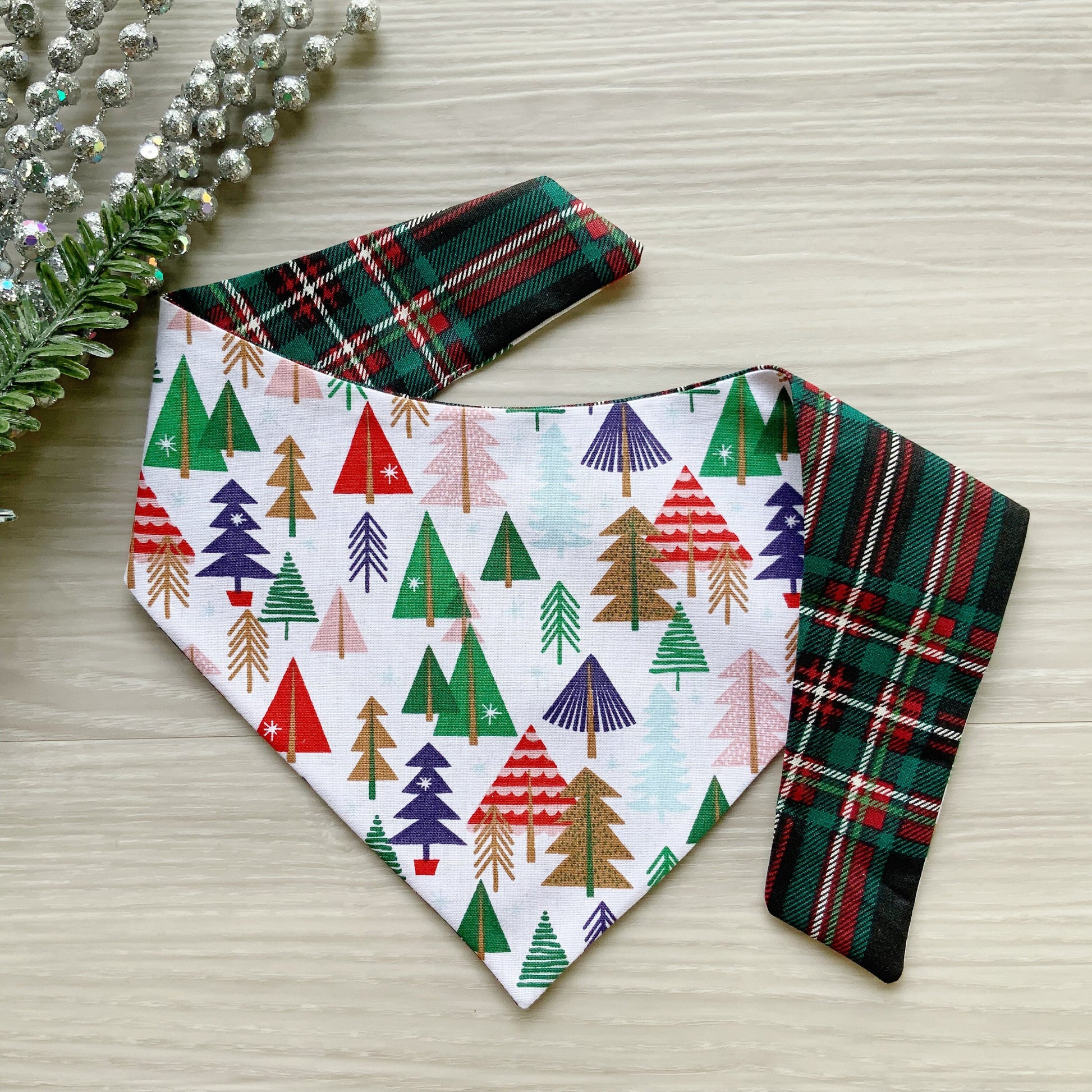Christmas tree Dog bandana. 2d trees
