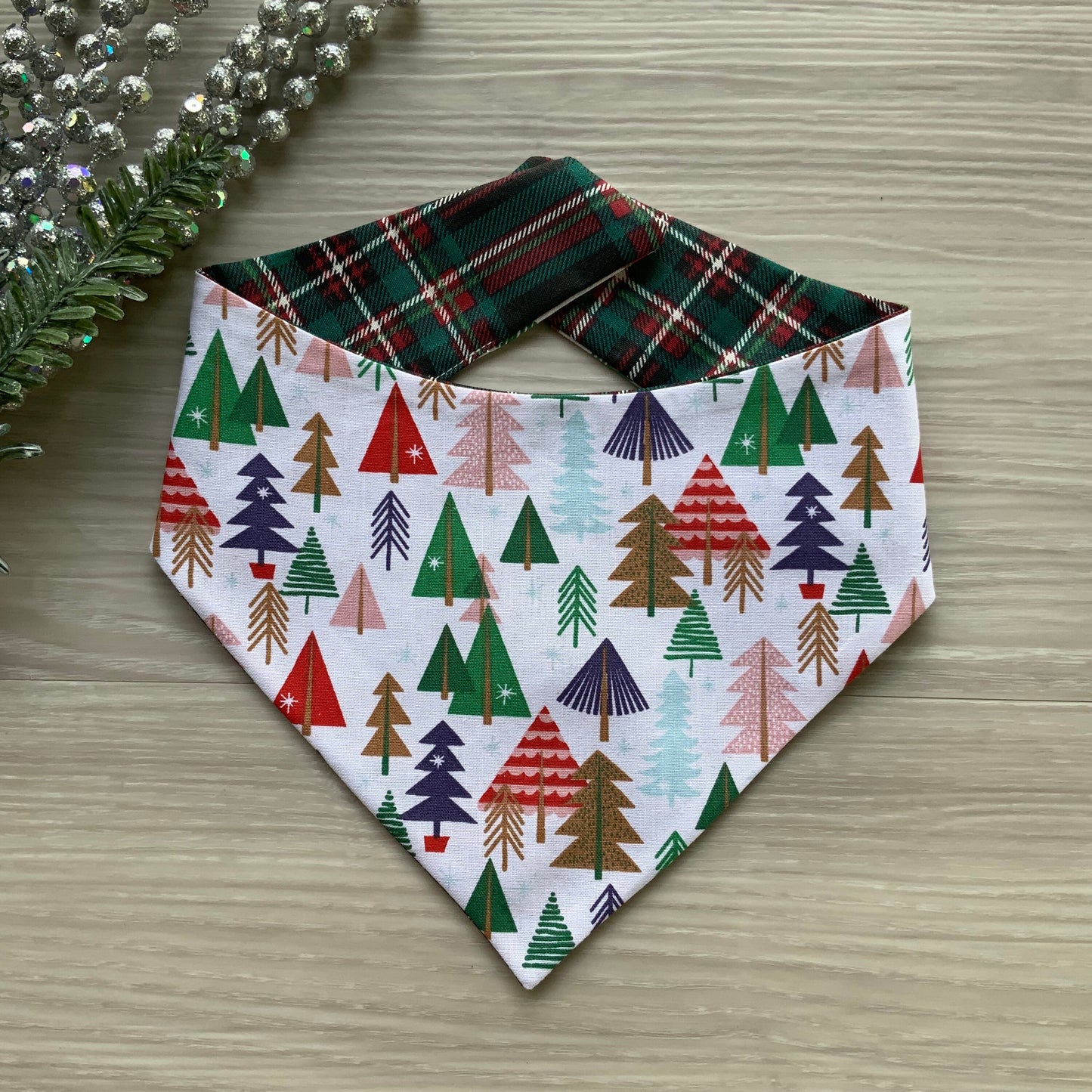 Christmas tree Dog bandana. 2d trees
