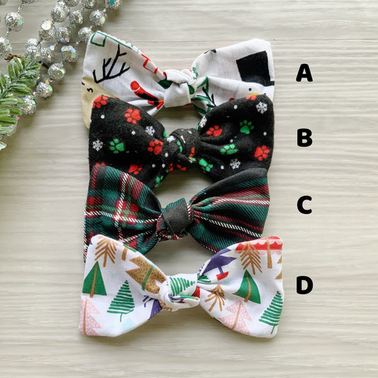 Christmas hair bows, holiday hair clip for dogs, alligator clip, french barrette, Dog accessories, winter dog hair bows
