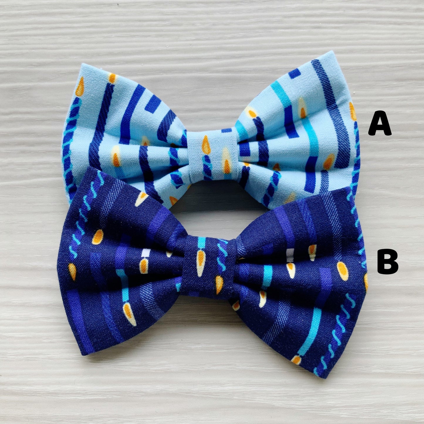 Hanukkah Dog bowties, candles lights, Jewish Dog bowties, Dog Collar Bow Tie, Dog Accessories,