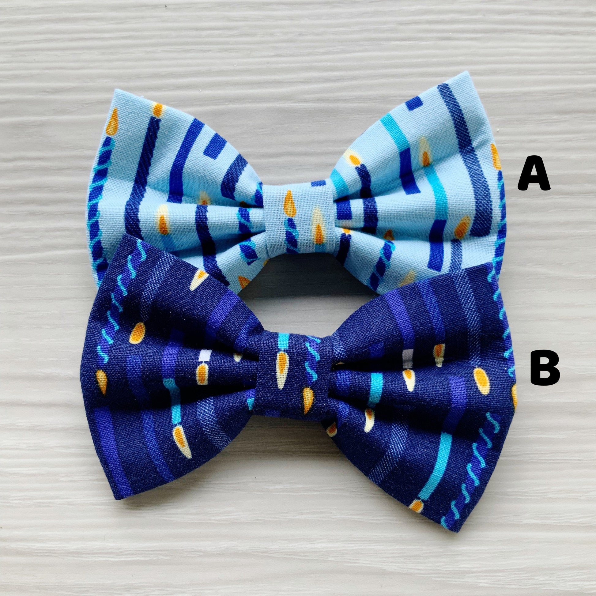 Hanukkah Dog bowties, candles lights, Jewish Dog bowties, Dog Collar Bow Tie, Dog Accessories,