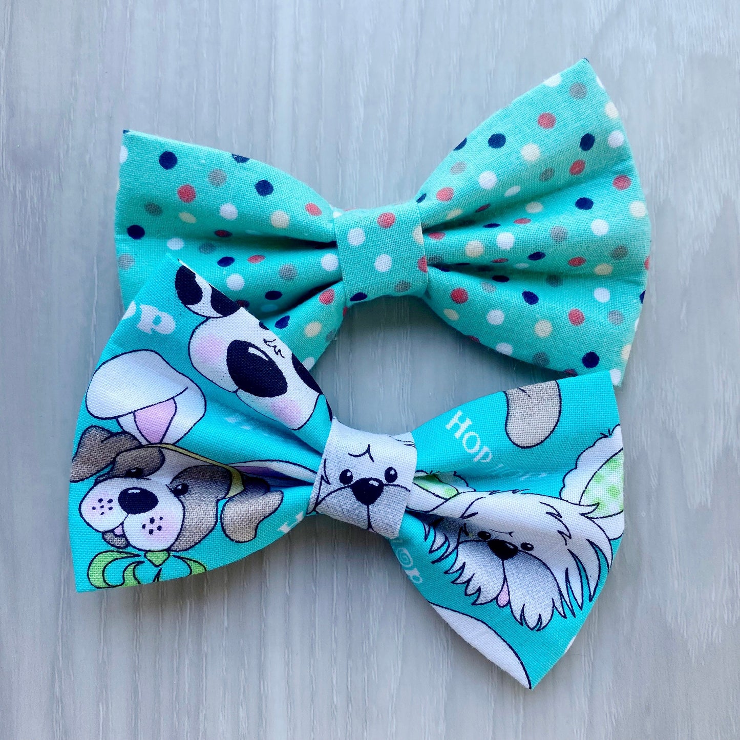 Easter Dog Bowtie, Puppy Gift, Handmade Cotton Pet Bow