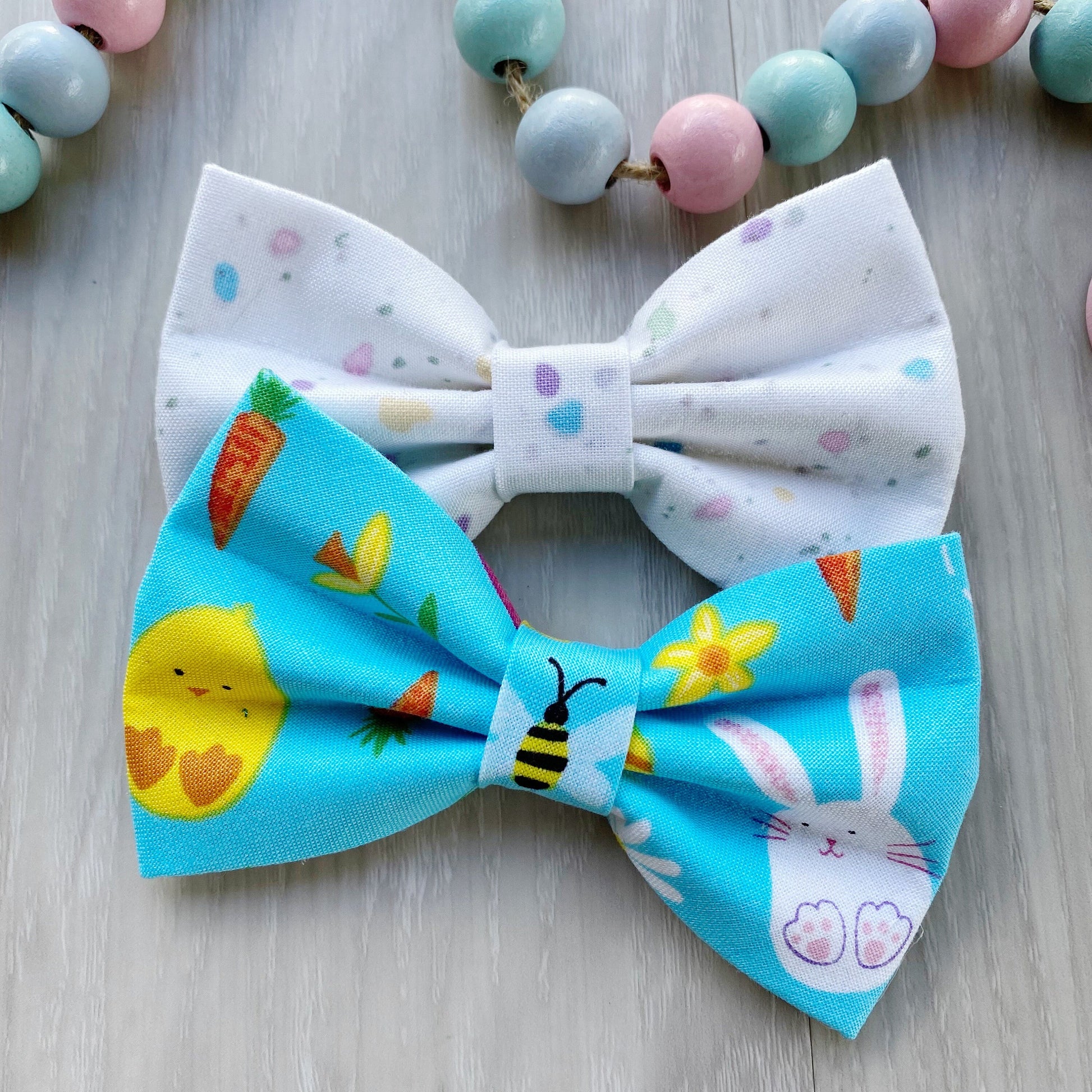 Easter Dog Bowtie, Bunny Eggs, Shamrock Dog, Pet Collar Accessory