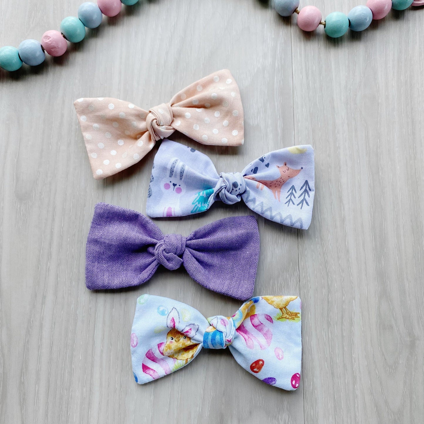 Easter Dog Hair Bow, Cotton Pet Hair Accessory (3.75" Wide)