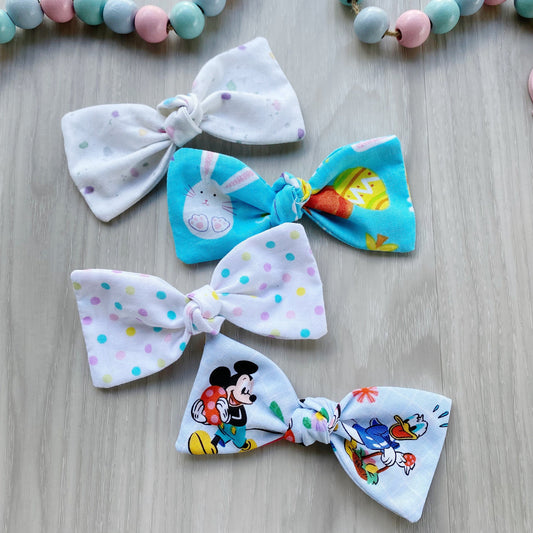 Easter Dog Hair Bow, Handmade Cotton Pet Accessory